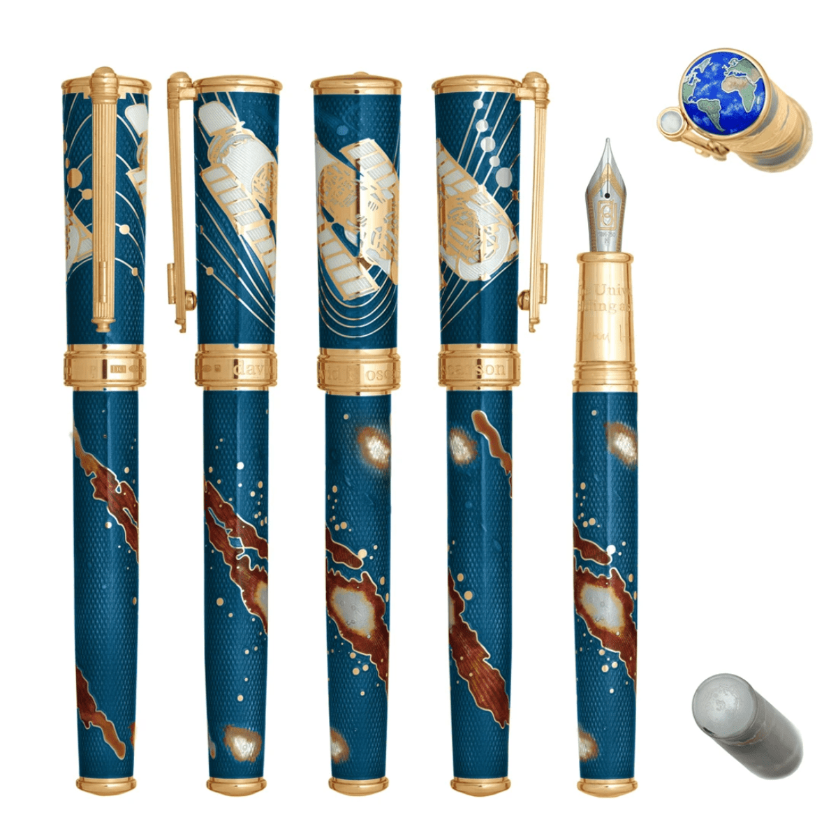 David Oscarson Edwin Hubble Fountain Pen - Twilight Blue - Pen Boutique Ltd