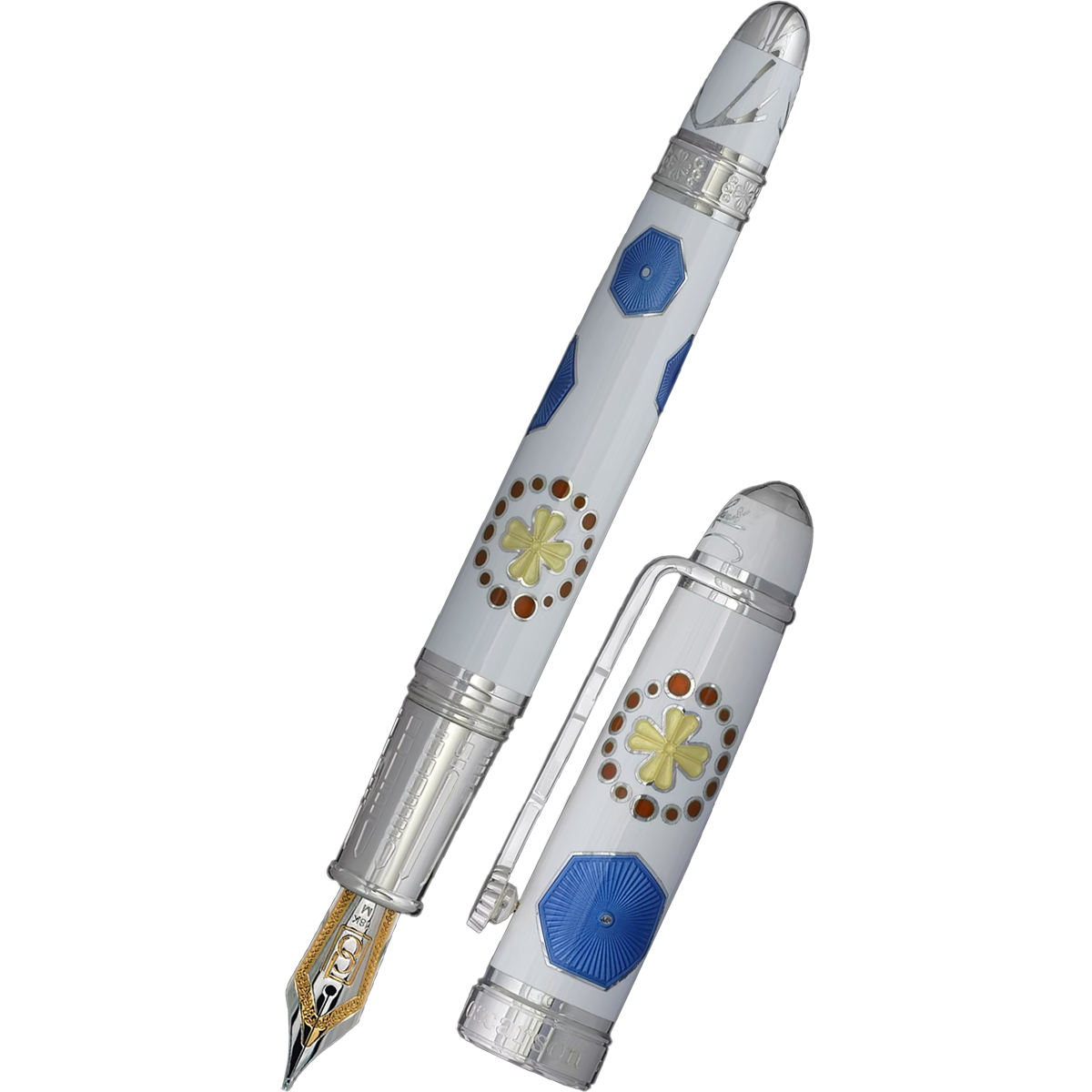 David Oscarson La Sagrada Familia Fountain Pen - Heavenly White (Limited Edition)-Pen Boutique Ltd