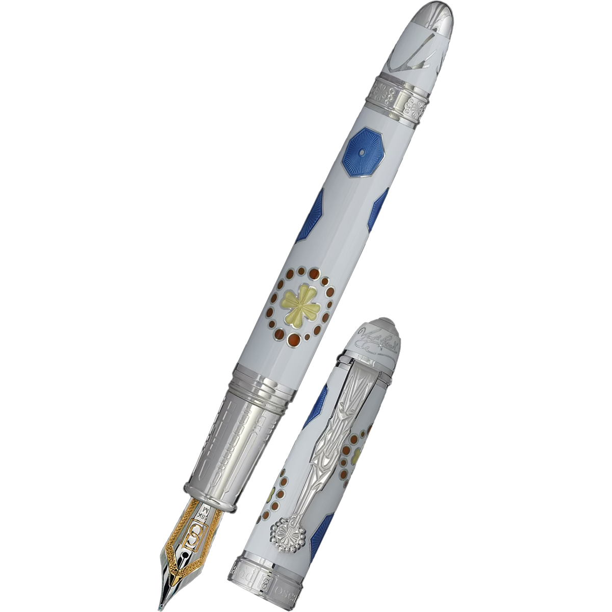 David Oscarson La Sagrada Familia Fountain Pen - Heavenly White (Limited Edition)-Pen Boutique Ltd