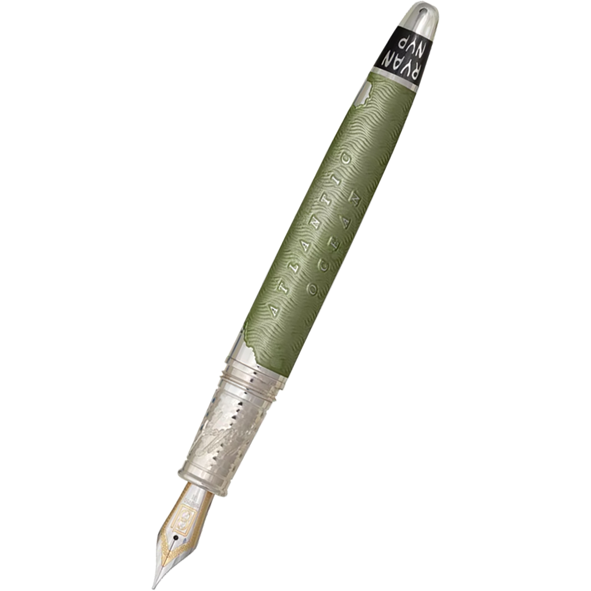 David Oscarson Spirit of St. Louis Fountain Pen - Charles Lindbergh Sea Green-Pen Boutique Ltd