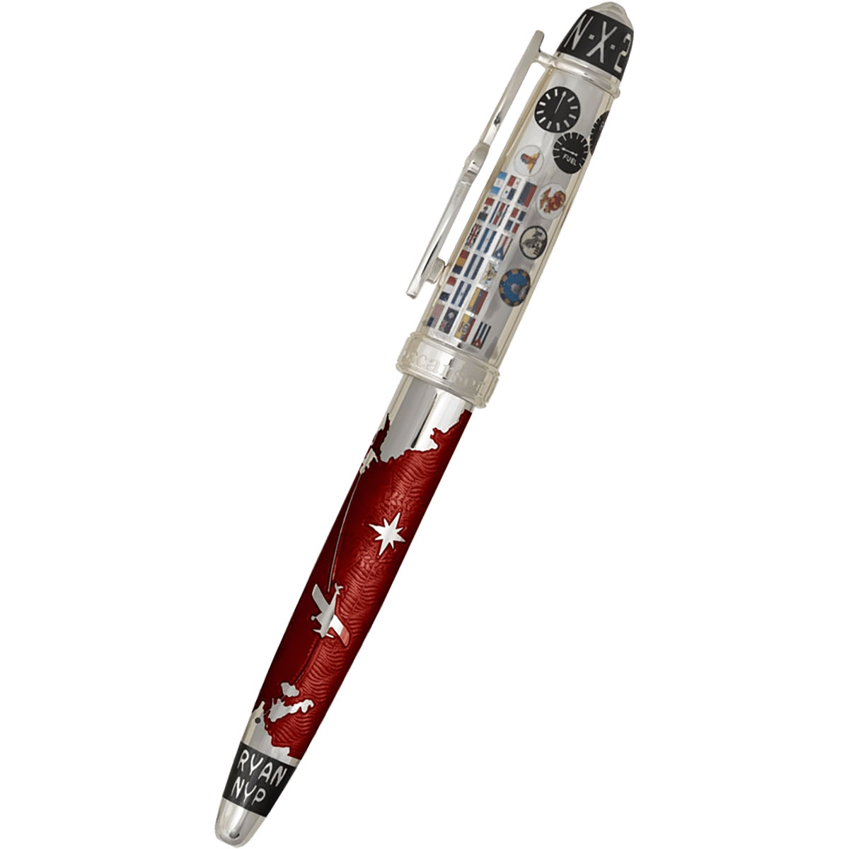 David Oscarson Spirit of St. Louis Fountain Pen - Charles Lindbergh Sunset - Pen Boutique Ltd