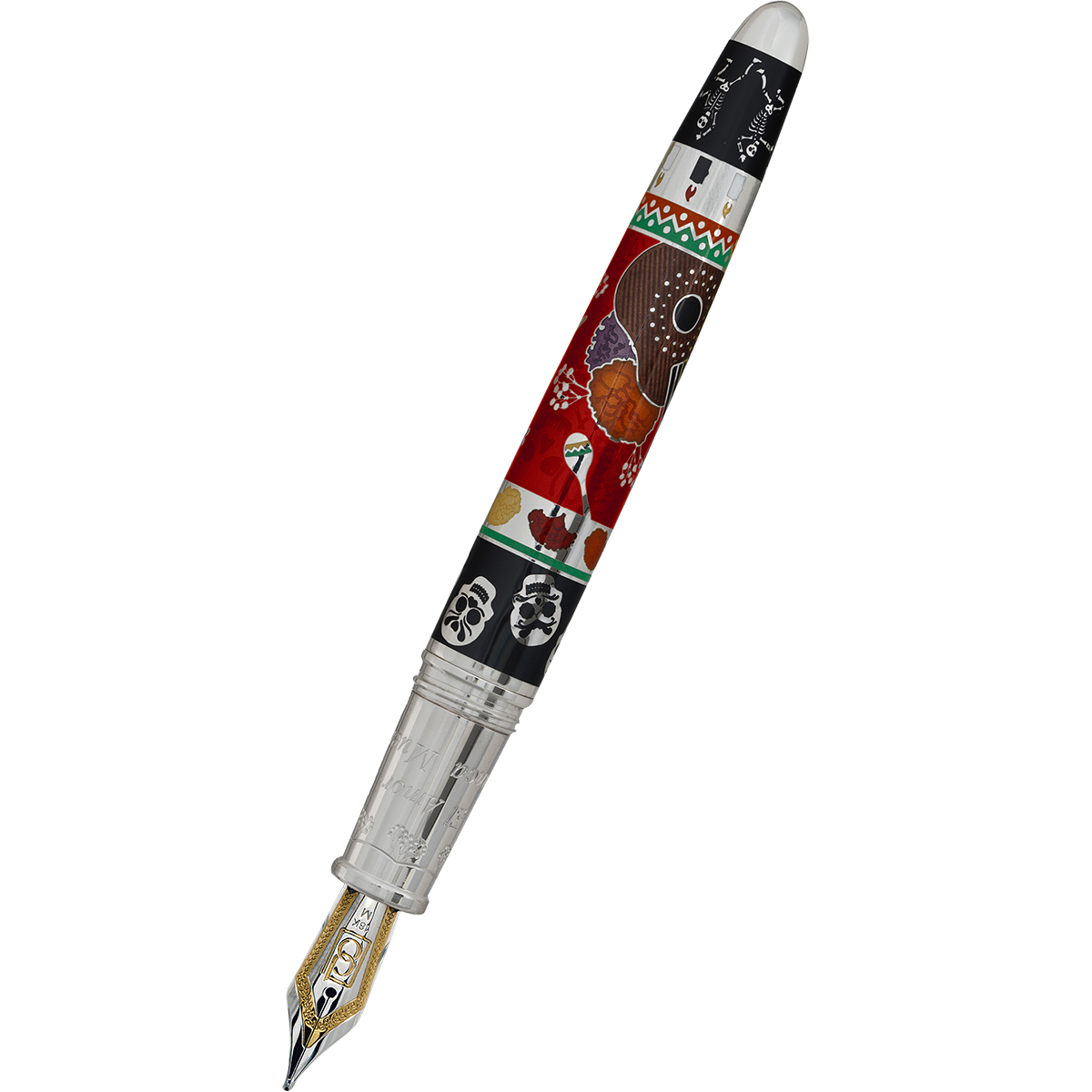 David Oscarson Dia De Los Muertos Fountain Pen - Limited Edition - Rojo (Red)
