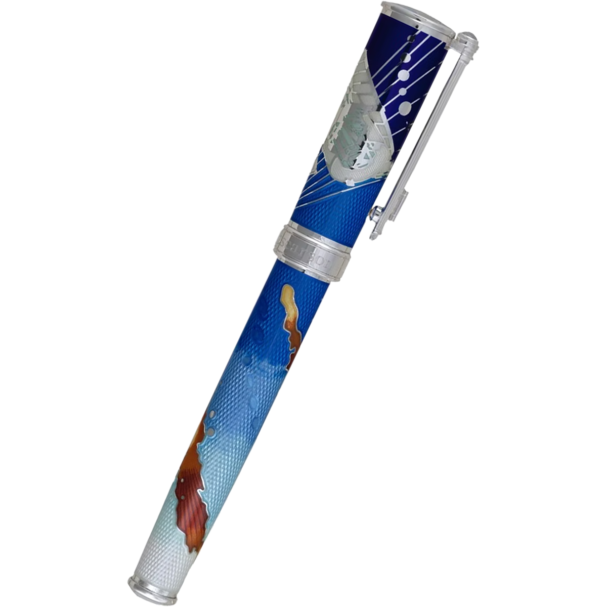 David Oscarson Edwin Hubble Fountain Pen - Stratospheric Blue-Pen Boutique Ltd