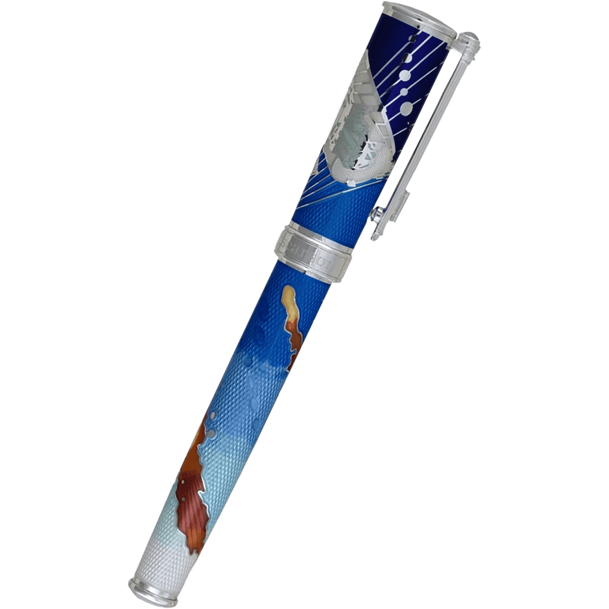 David Oscarson Edwin Hubble Rollerball Pen - Stratospheric Blue - Pen Boutique Ltd