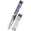 David Oscarson Ellis Island Fountain Pen - White - Silver Trim