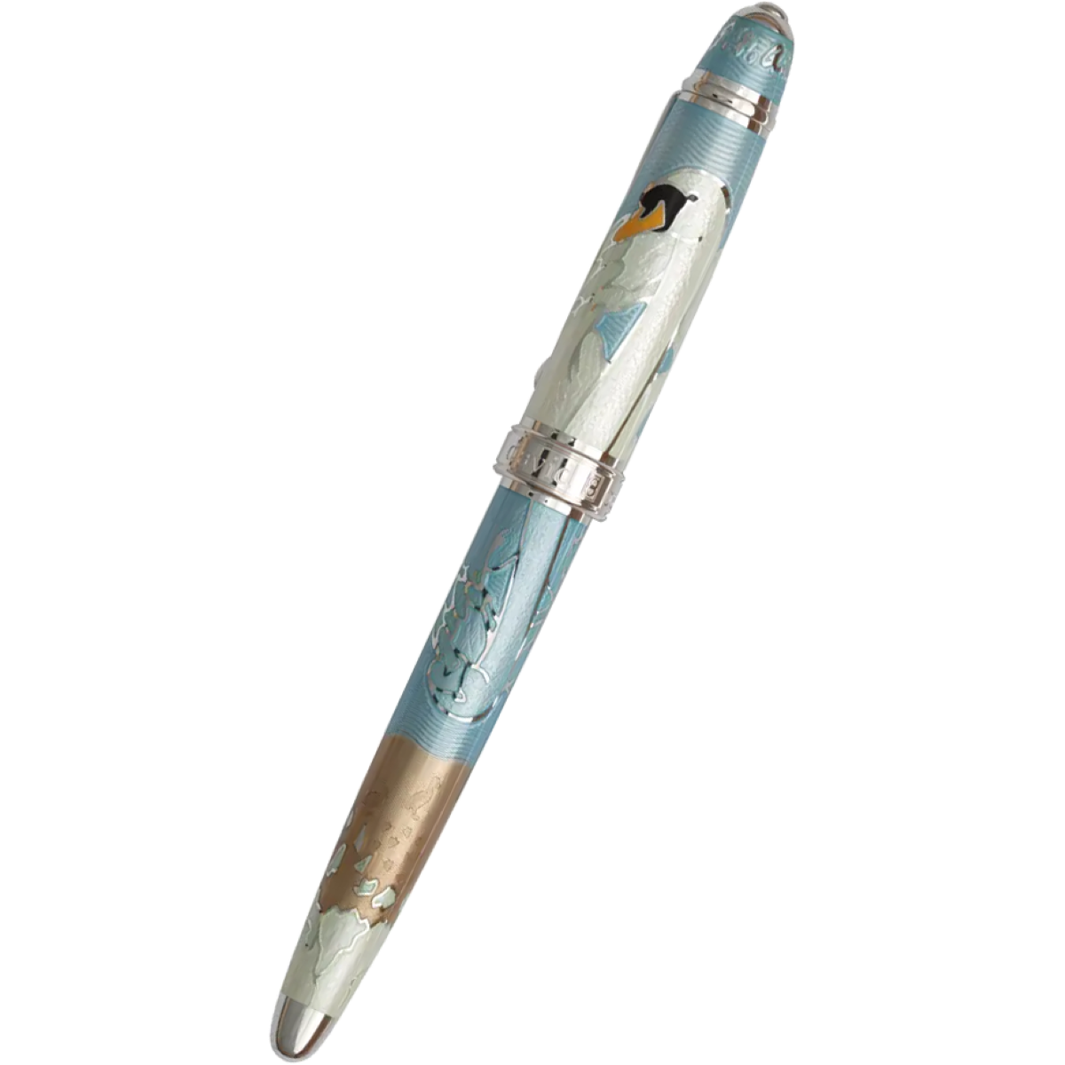 David Oscarson Hans Christian Andersen Fountain Pen - Azure Copper White-Pen Boutique Ltd