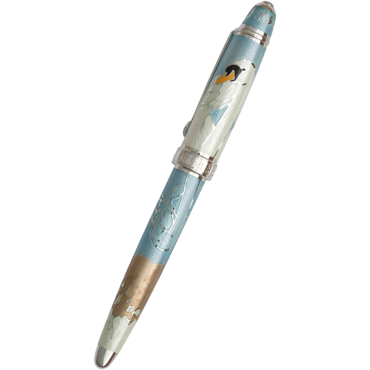 David Oscarson Hans Christian Andersen Fountain Pen - Azure Copper White-Pen Boutique Ltd