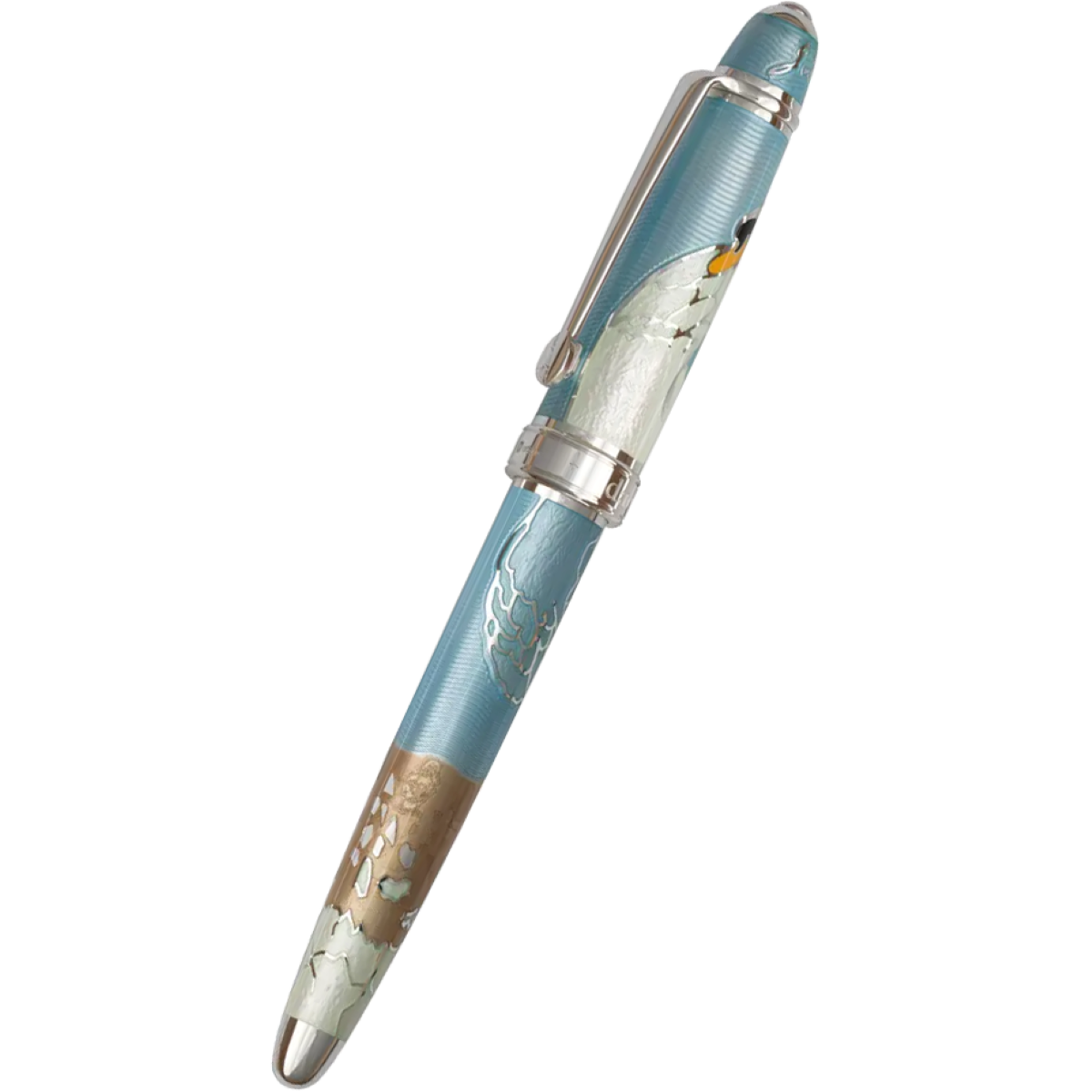 David Oscarson Hans Christian Andersen Fountain Pen - Azure Copper White-Pen Boutique Ltd