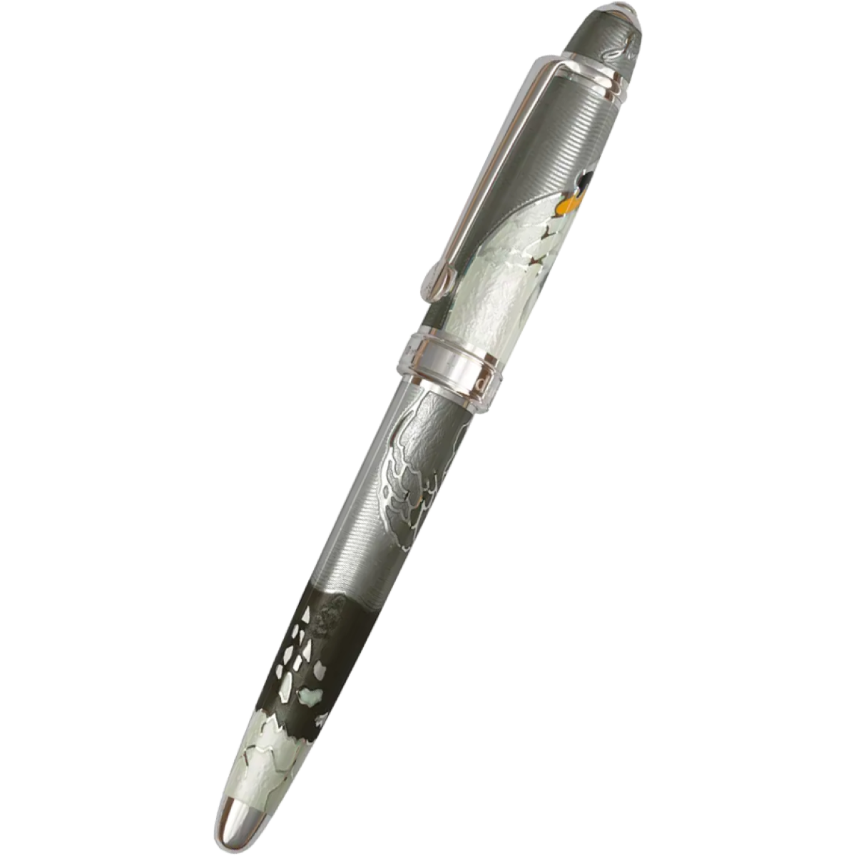 David Oscarson Hans Christian Andersen Fountain Pen - Grey Black White-Pen Boutique Ltd