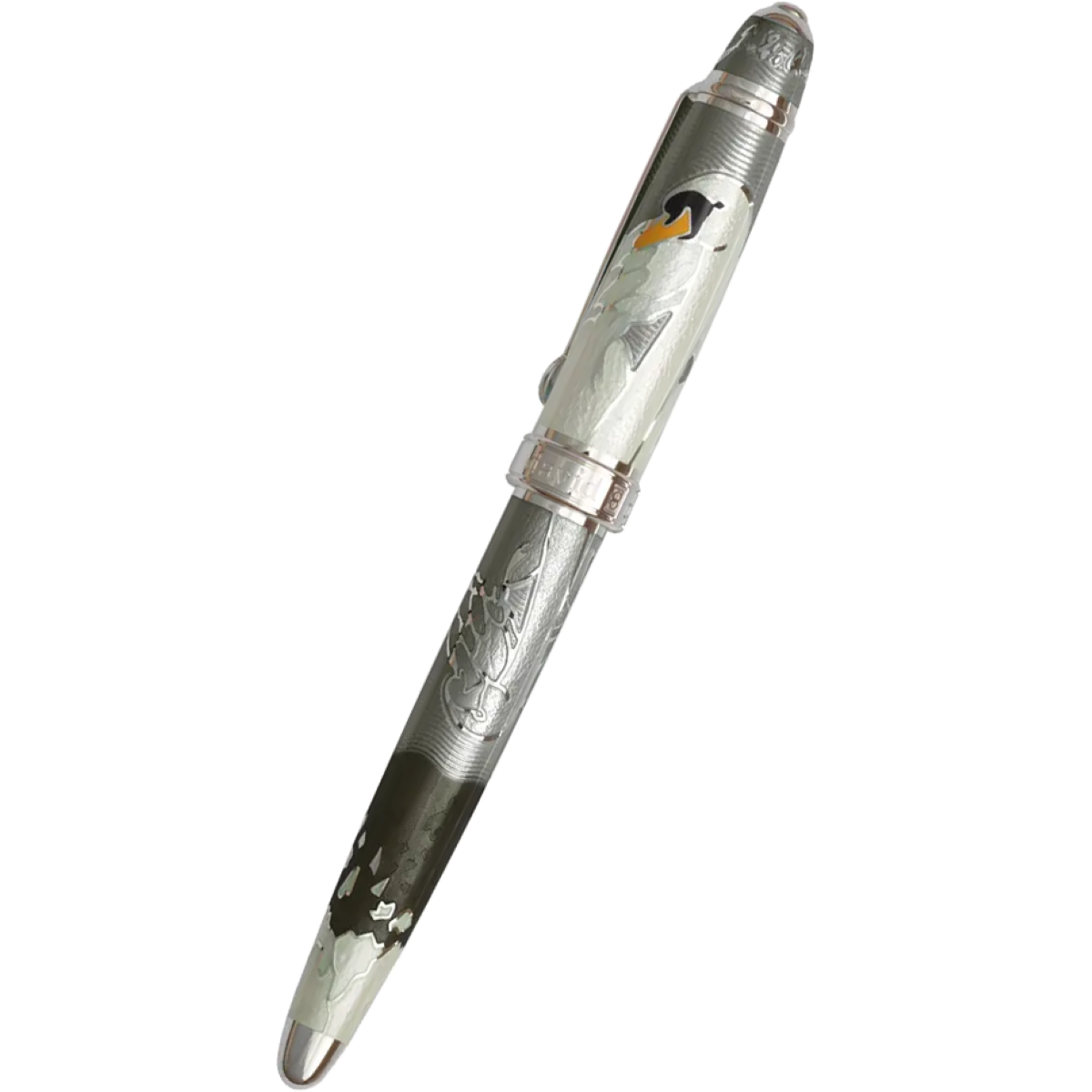 David Oscarson Hans Christian Andersen Fountain Pen - Grey Black White-Pen Boutique Ltd