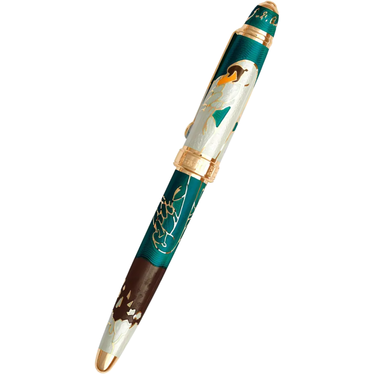 David Oscarson Hans Christian Andersen Fountain Pen - Teal Coffee White Gold-Pen Boutique Ltd