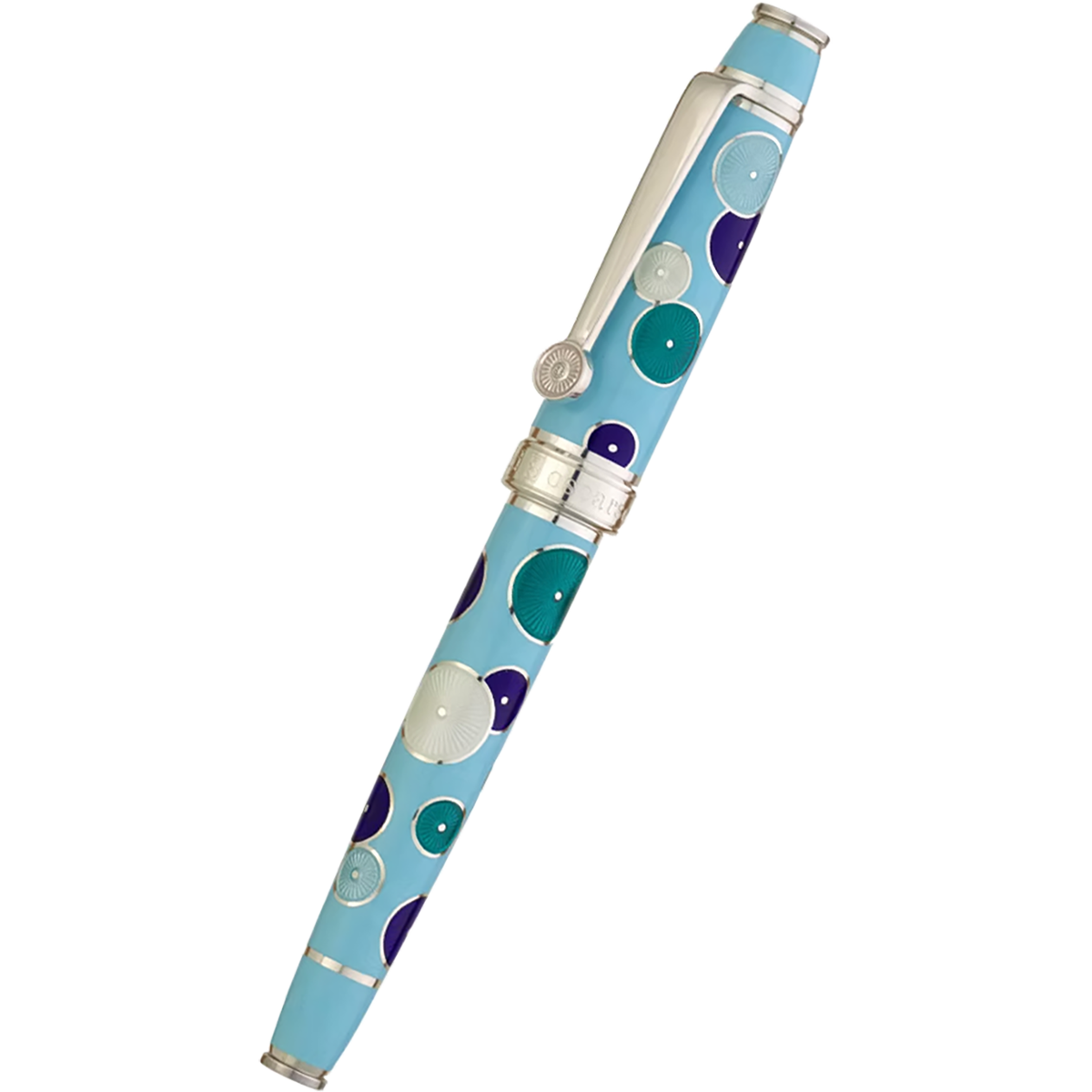 David Oscarson Pierrot Pierrette Rollerball Pen - Blue-Pen Boutique Ltd