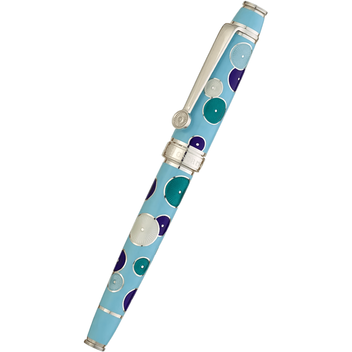David Oscarson Pierrot Pierrette Rollerball Pen - Blue (Limited Edition) - Pen Boutique Ltd