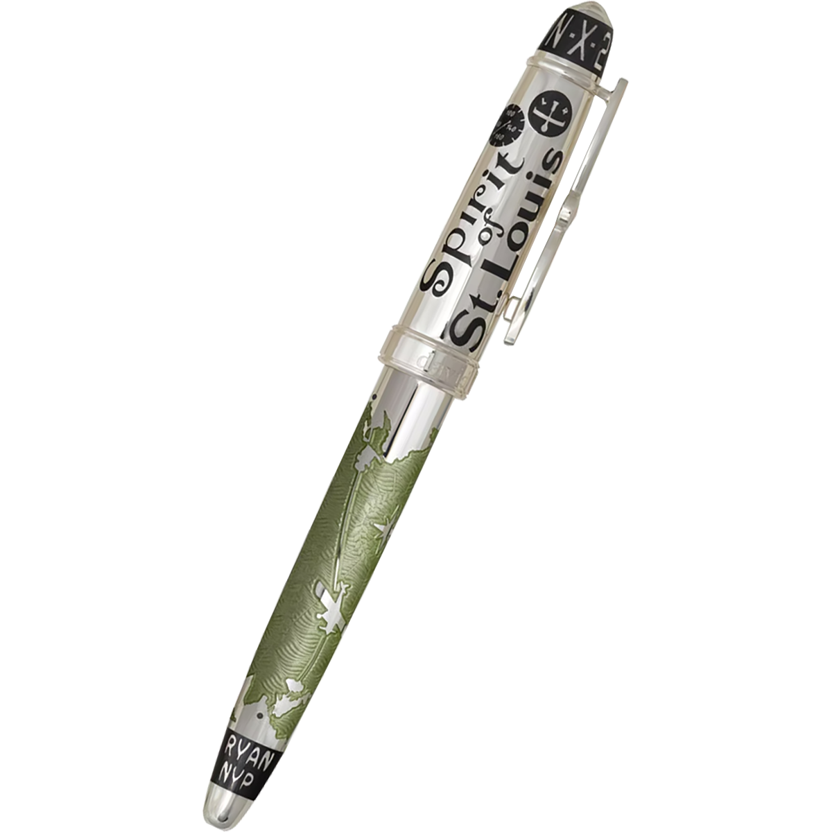 David Oscarson Spirit of St. Louis Fountain Pen - Charles Lindbergh Sea Green-Pen Boutique Ltd