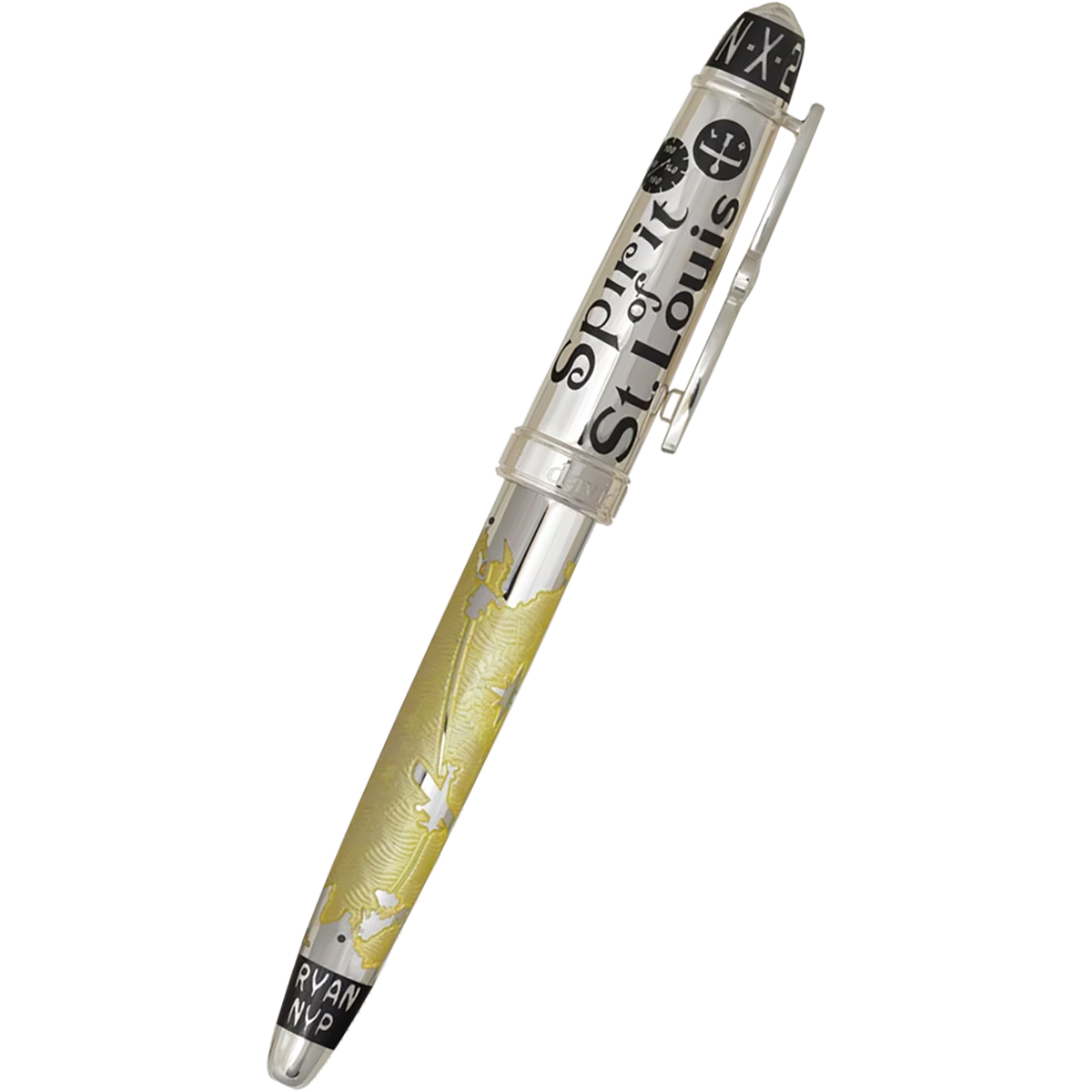 David Oscarson Spirit of St. Louis Rollerball Pen - Charles Lindbergh Sunburst-Pen Boutique Ltd