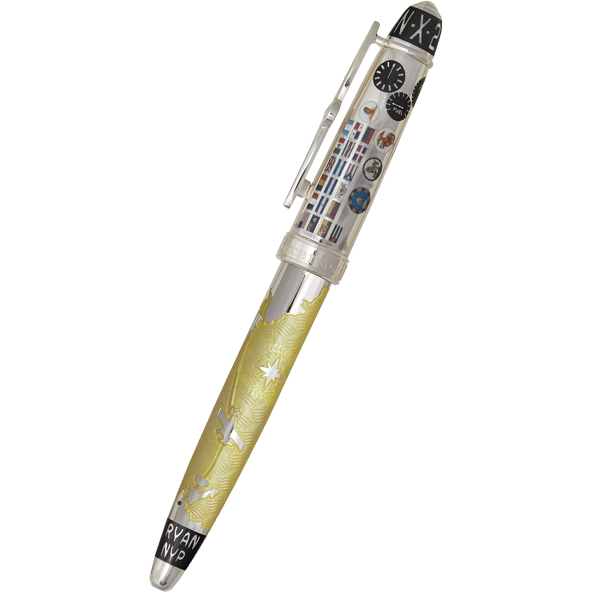 David Oscarson Spirit of St. Louis Rollerball Pen - Charles Lindbergh Sunburst-Pen Boutique Ltd