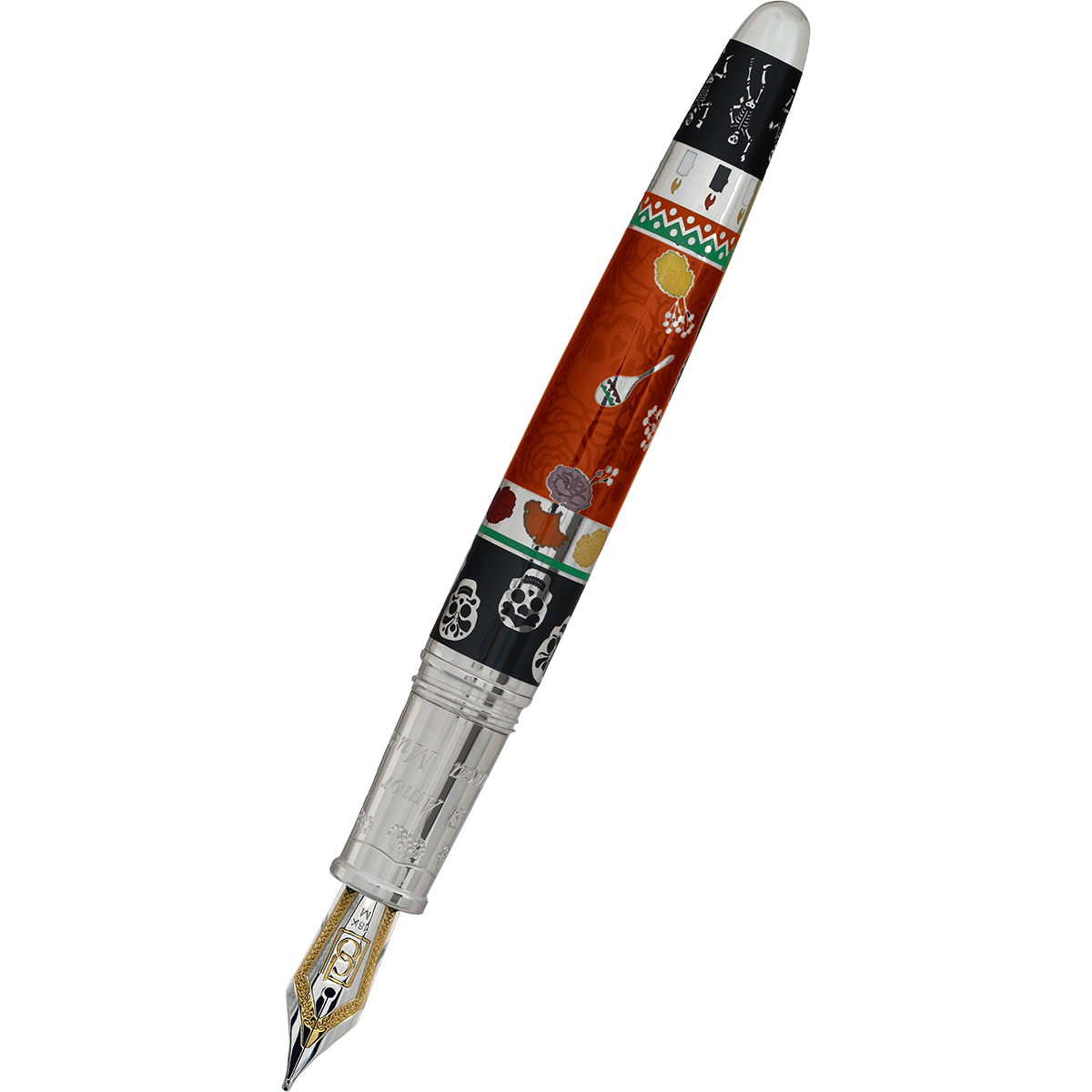 David Oscarson Dia De Los Muertos Fountain Pen - Limited Edition - Naranja (Orange)