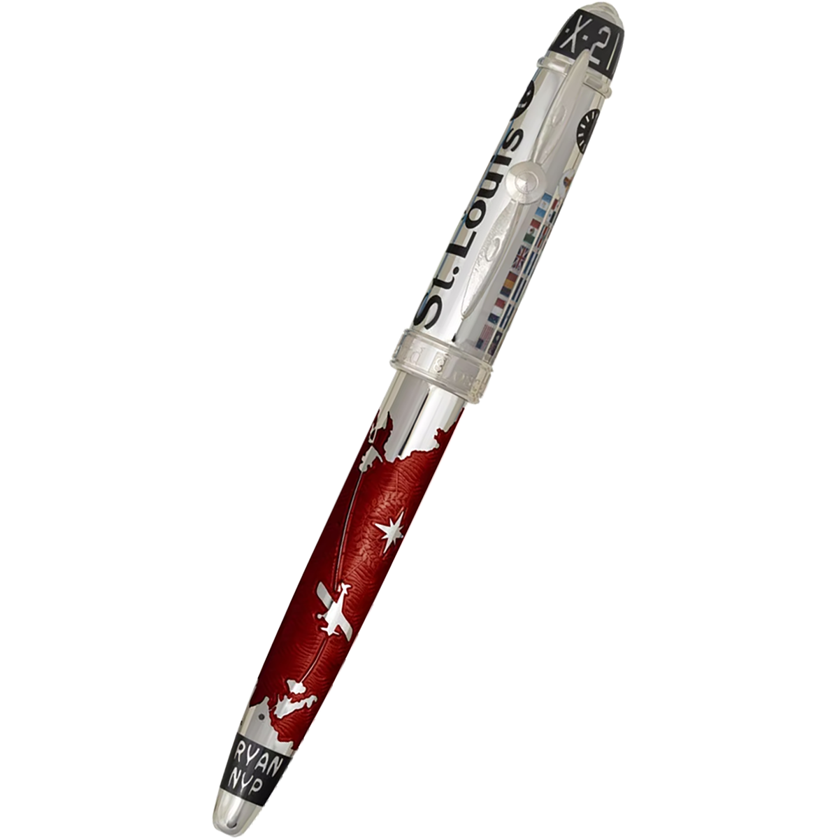 David Oscarson Spirit of St. Louis Rollerball Pen - Charles Lindbergh Sunset-Pen Boutique Ltd