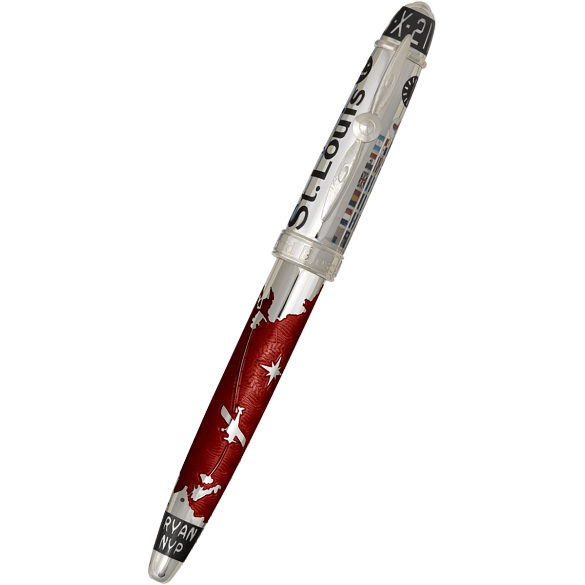 David Oscarson Spirit of St. Louis Rollerball Pen - Charles Lindbergh Sunset - Pen Boutique Ltd