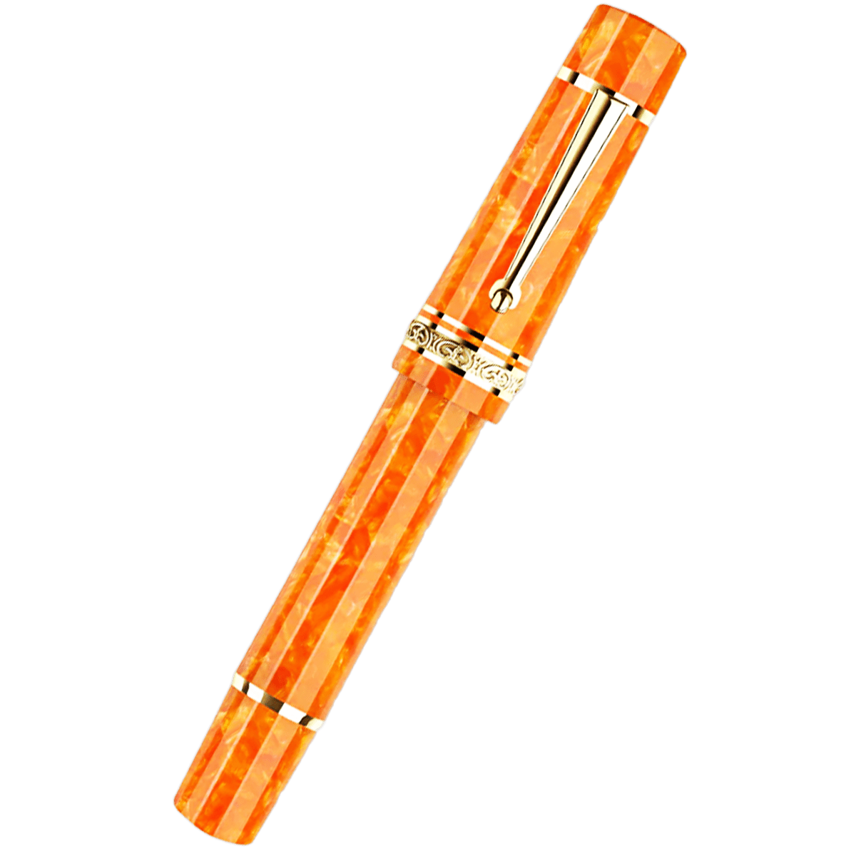 Delta Fountain Pen - DV Original - Oro - Vermeil trims - 14K (Oversize) - Pen Boutique Ltd