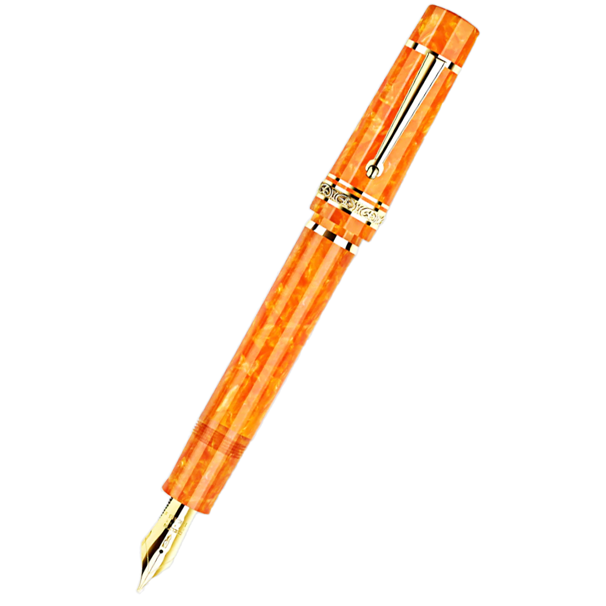 Delta Fountain Pen - DV Original - Oro - Vermeil trims - 14K (Oversize)-Pen Boutique Ltd