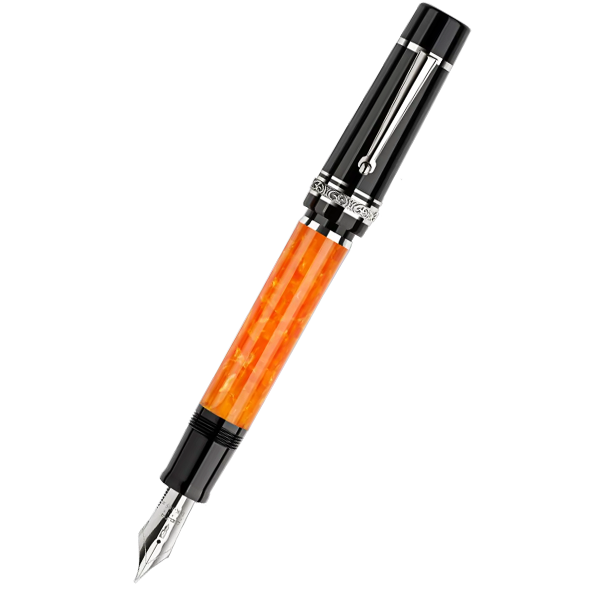 Delta Fountain Pen - DV Original - Palladium Trim - 14K (Oversize)-Pen Boutique Ltd