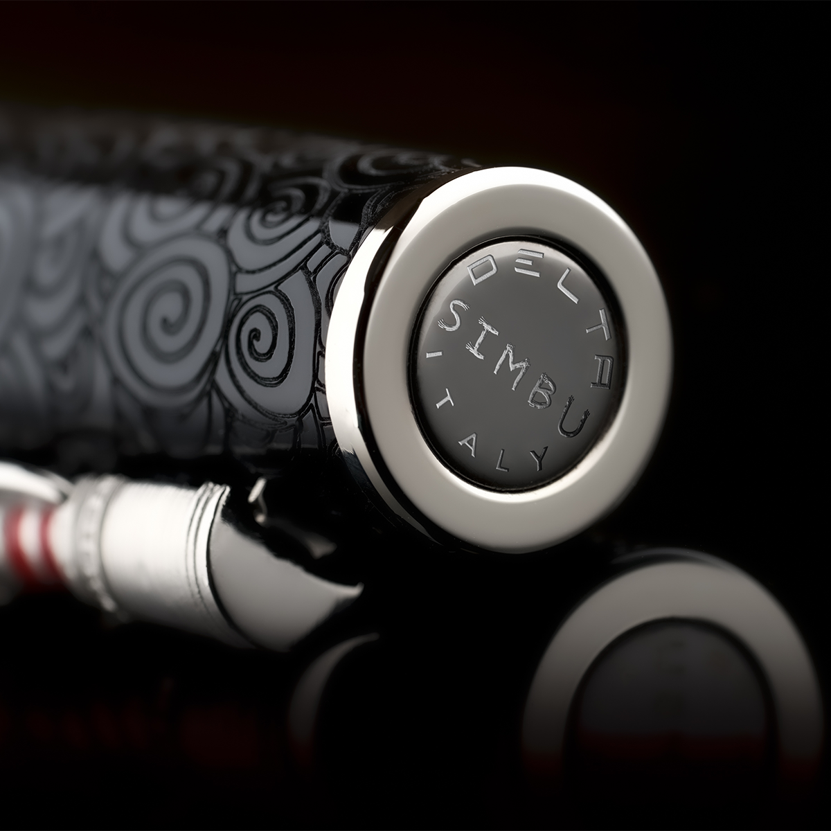 Delta Indigenous People Fountain Pen - Simbu Dancing Skeletons - Black - Silver Cage (Limited Edition)-Pen Boutique Ltd