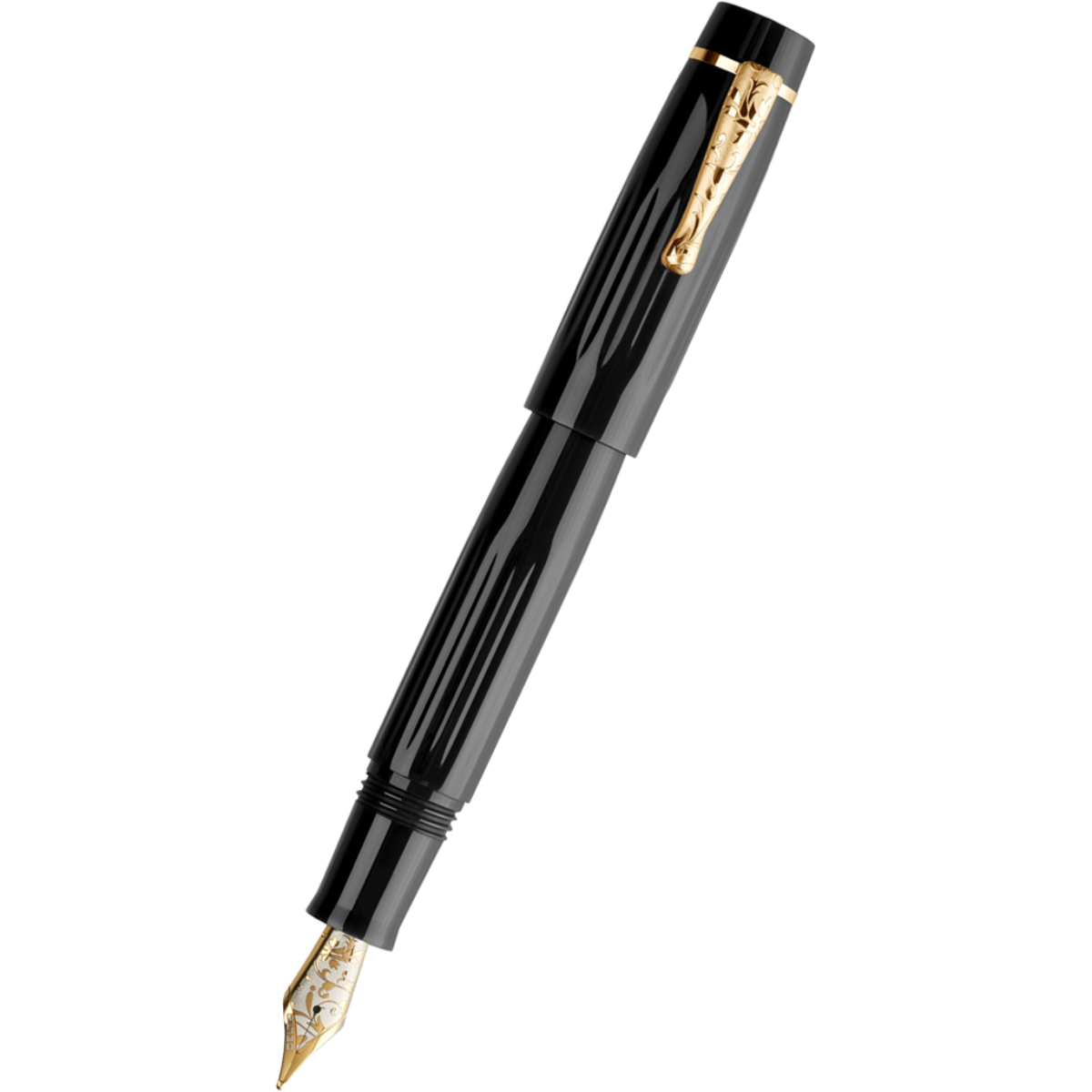 Delta Bio+16 Fountain Pen - Nera - "P" Silver Nib-Pen Boutique Ltd