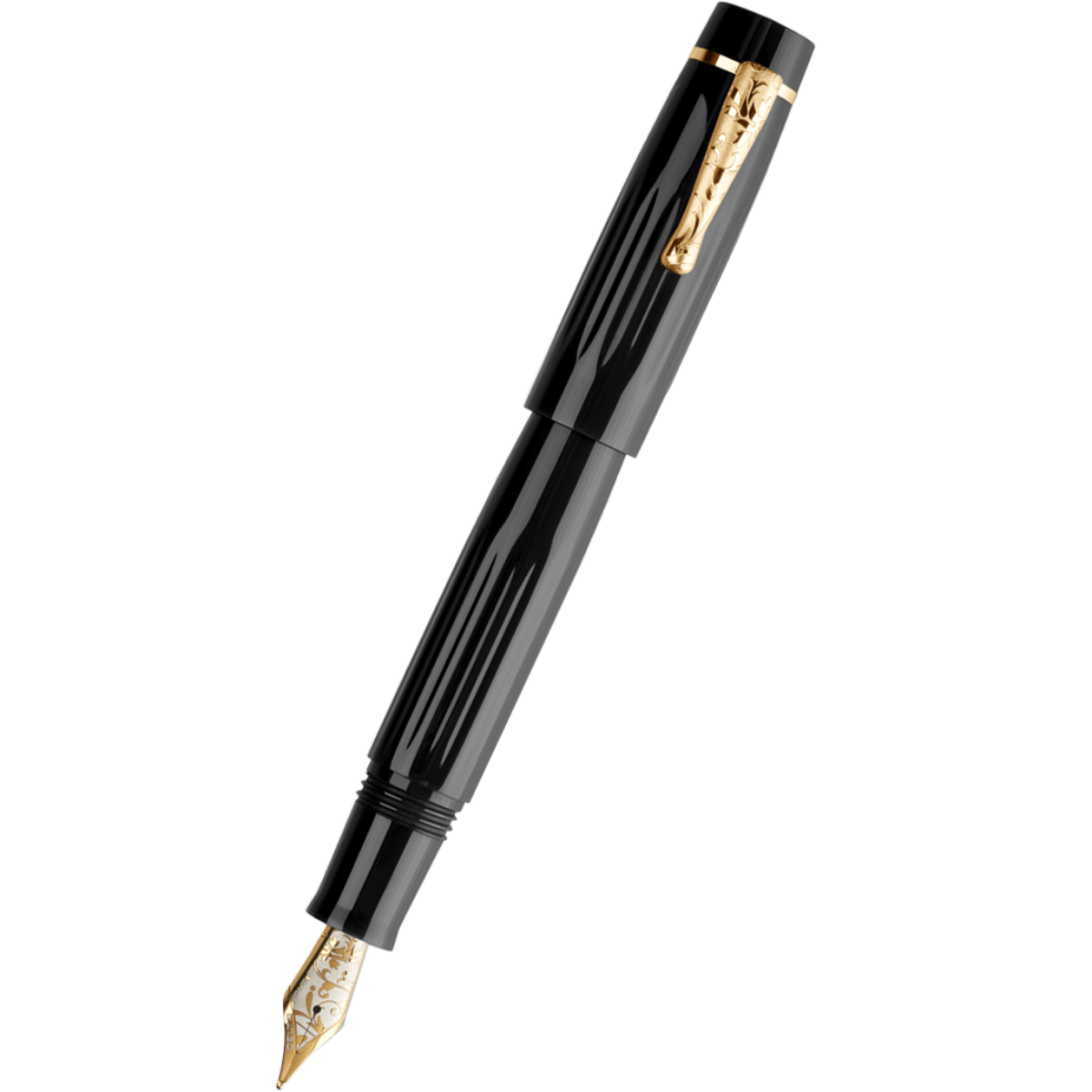Delta Bio+16 Fountain Pen - Nera - "P" Silver Nib - Pen Boutique Ltd