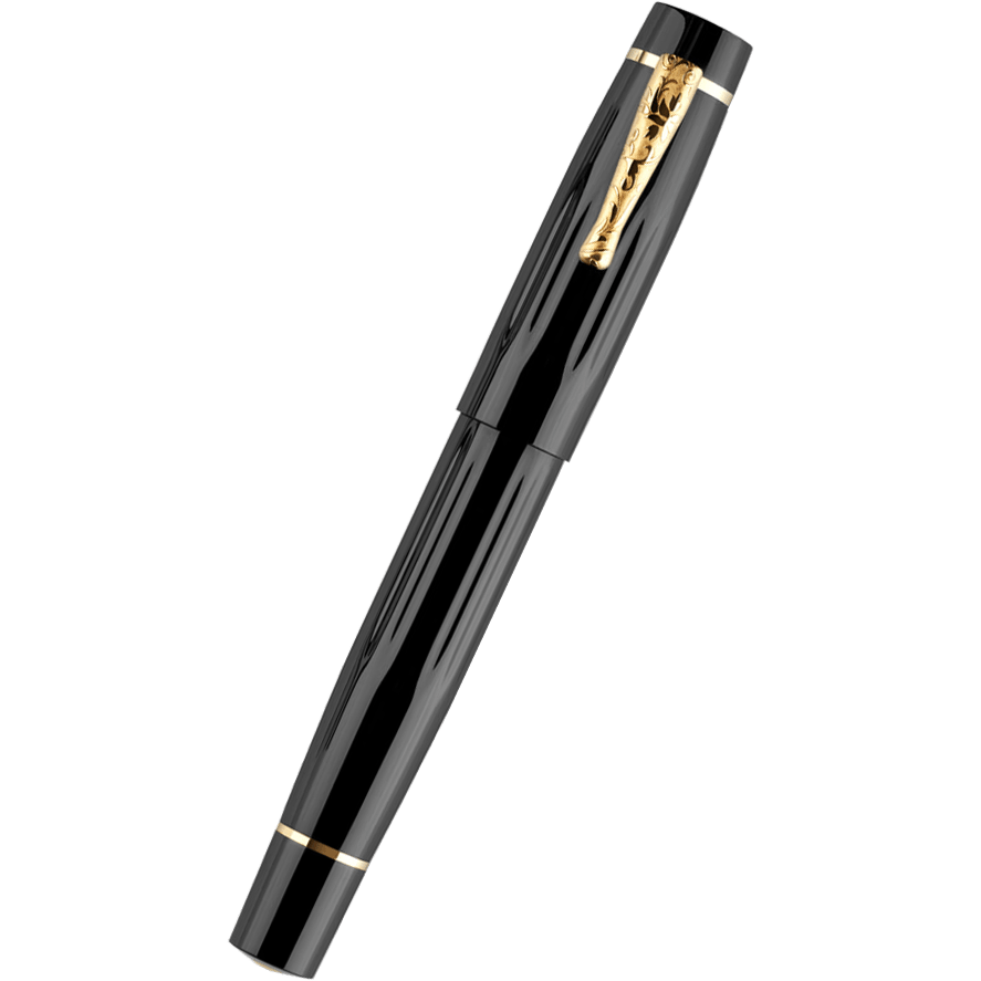Delta Bio+16 Fountain Pen - Nera - "P" Silver Nib - Pen Boutique Ltd