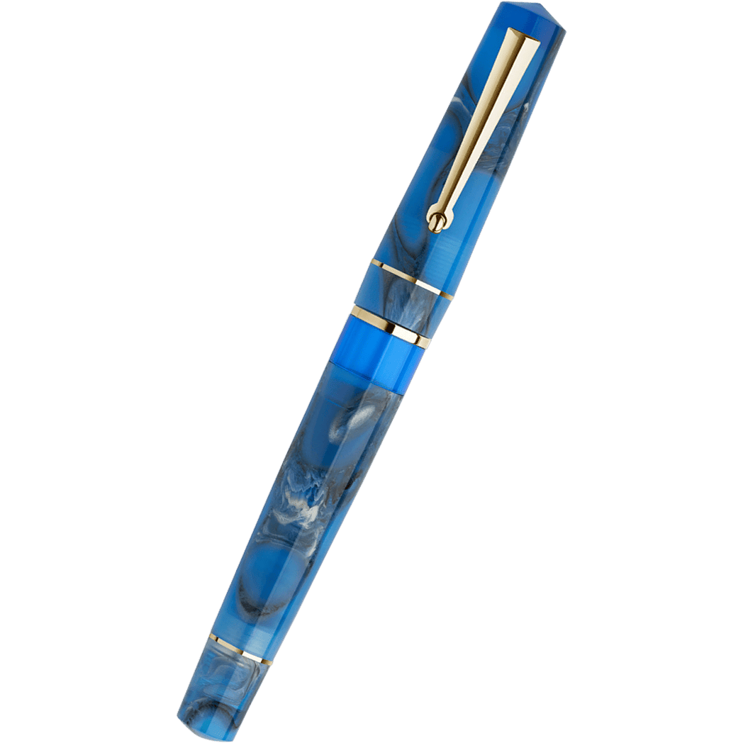 Delta Duna Reborn Fountain Pen - Blue Oasis - 14k Gold - Pen Boutique Ltd