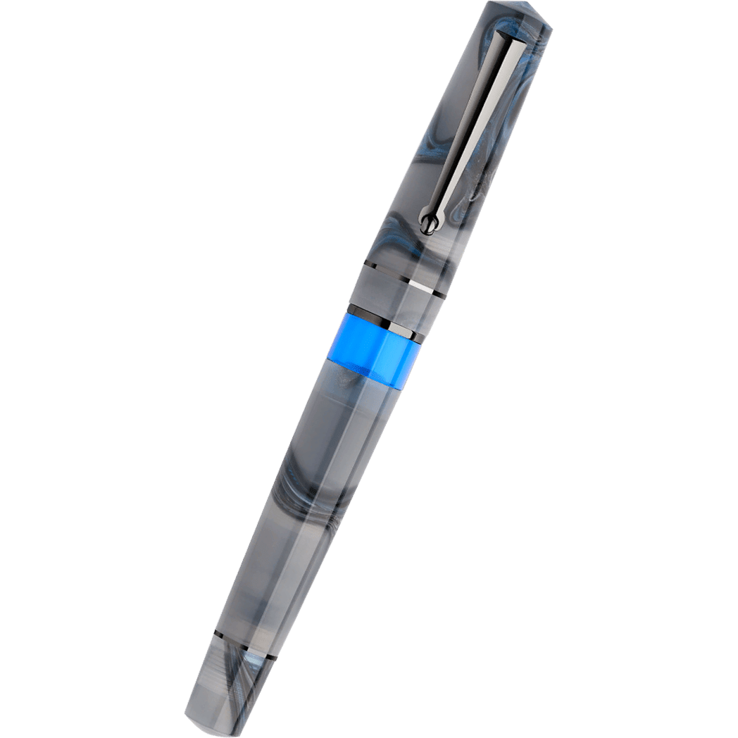 Delta Duna Reborn Fountain Pen - Grey Reflex - 14k Gold - Pen Boutique Ltd