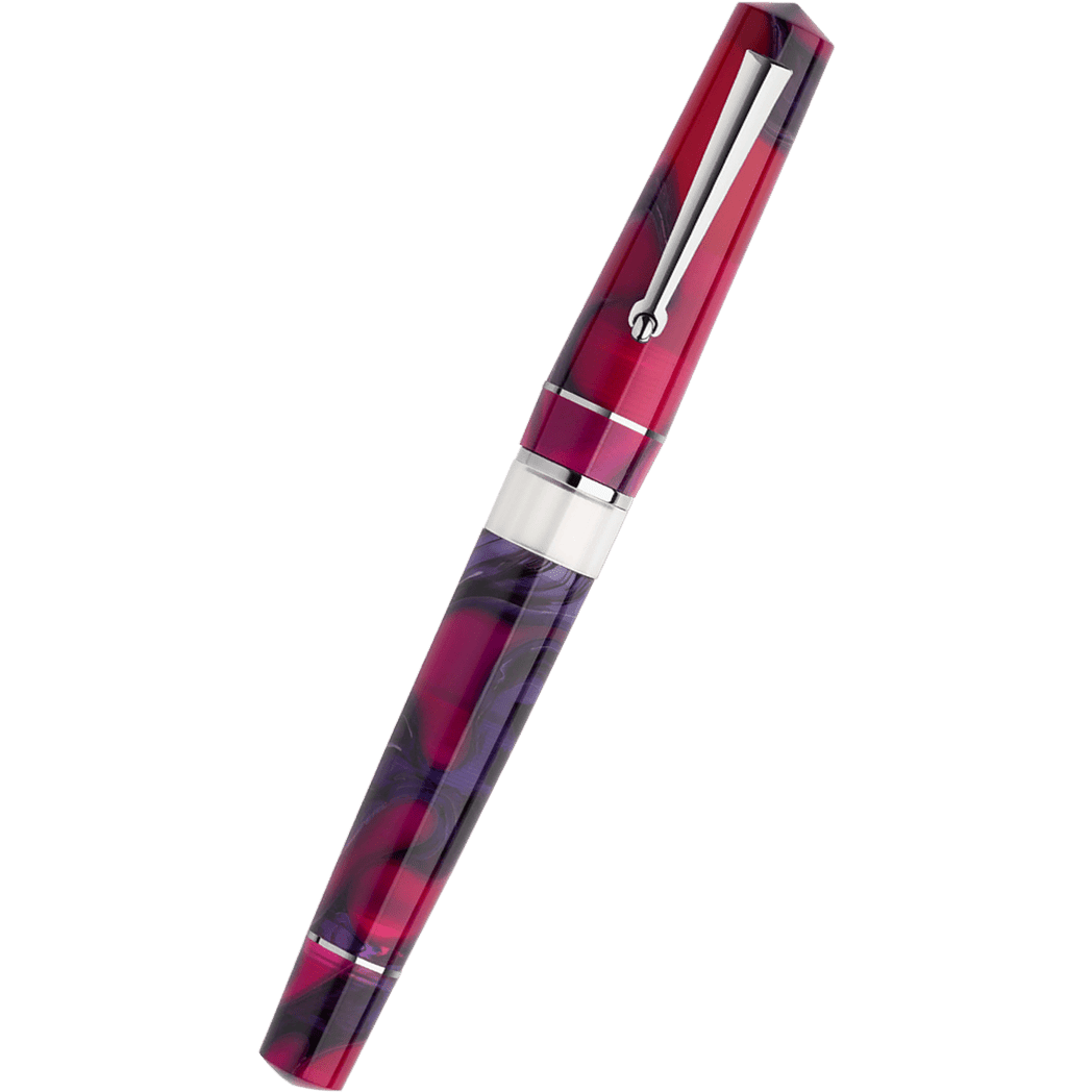 Delta Duna Reborn Fountain Pen - Magenta Mirage - Steel - Pen Boutique Ltd