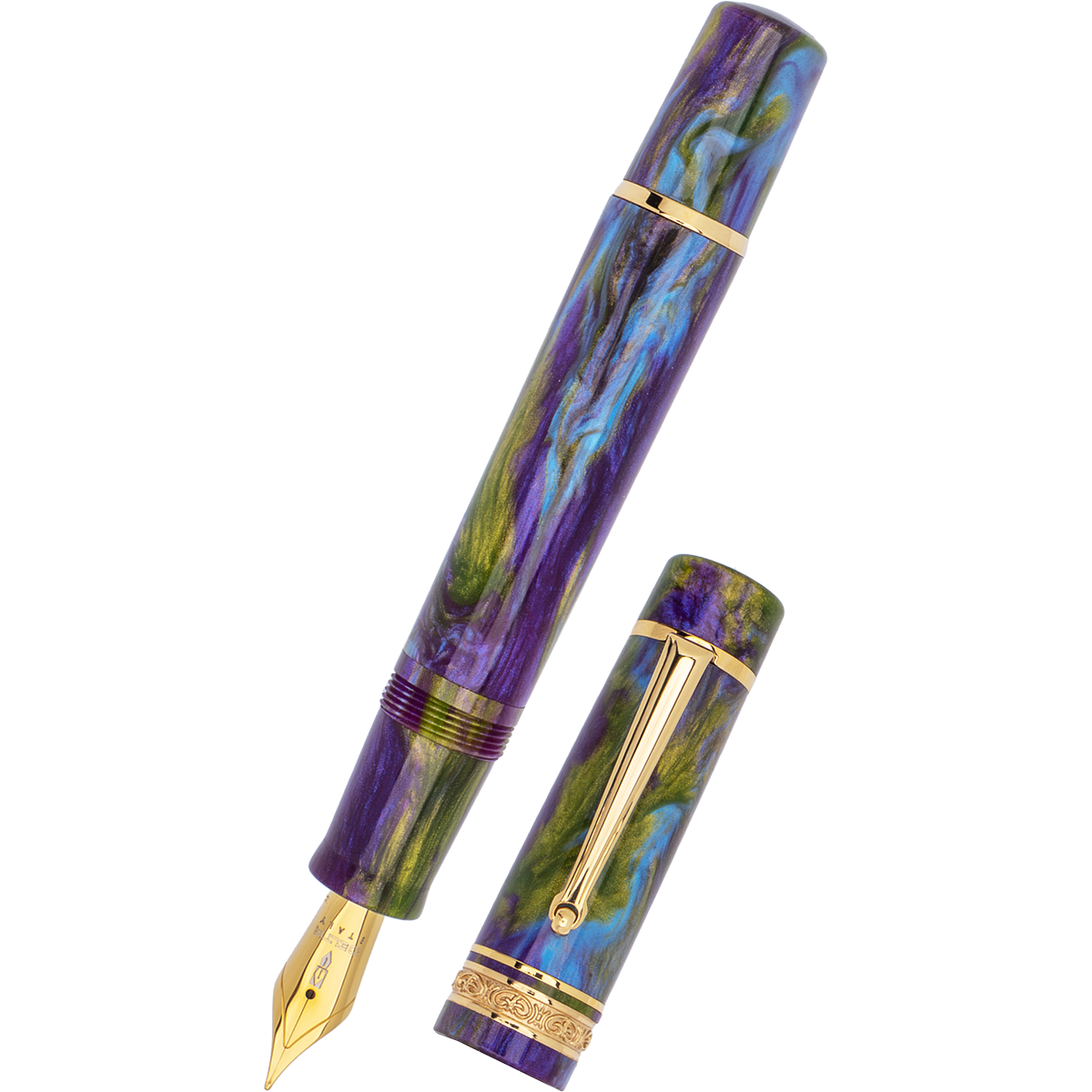 Delta Limited Edition Fountain Pen - DV 2.0 - Wisteria Walk - Gold Trim (Mid-Size) - Pen Boutique Ltd