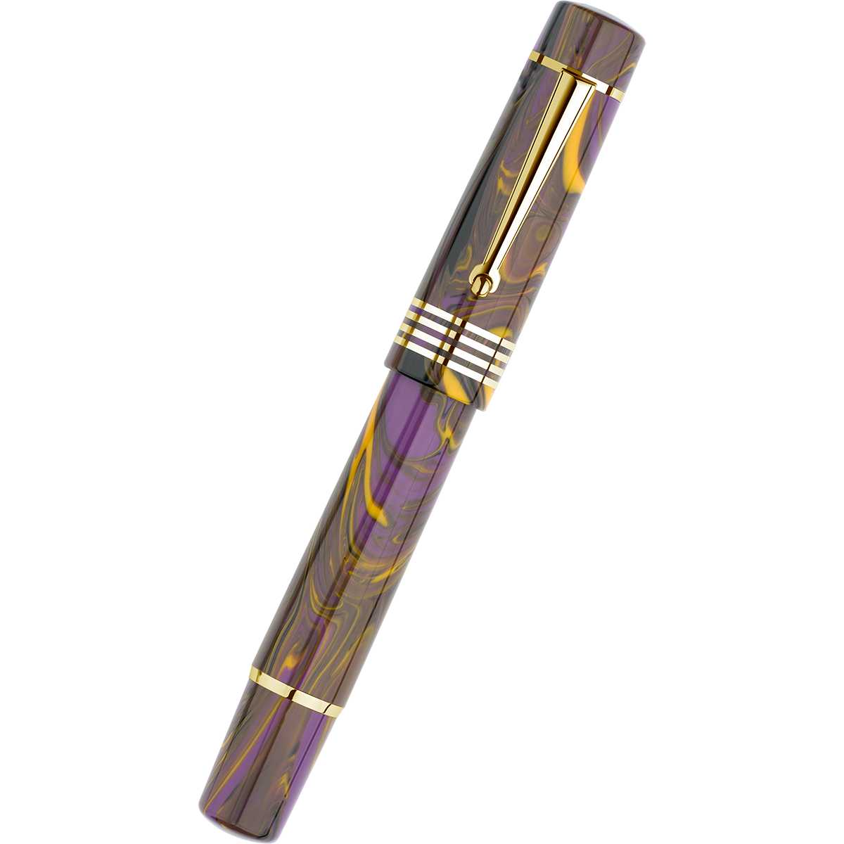 Delta Neo Gallery Fountain Pen - Iris - Gold Trim (Numbered Edition)-Pen Boutique Ltd