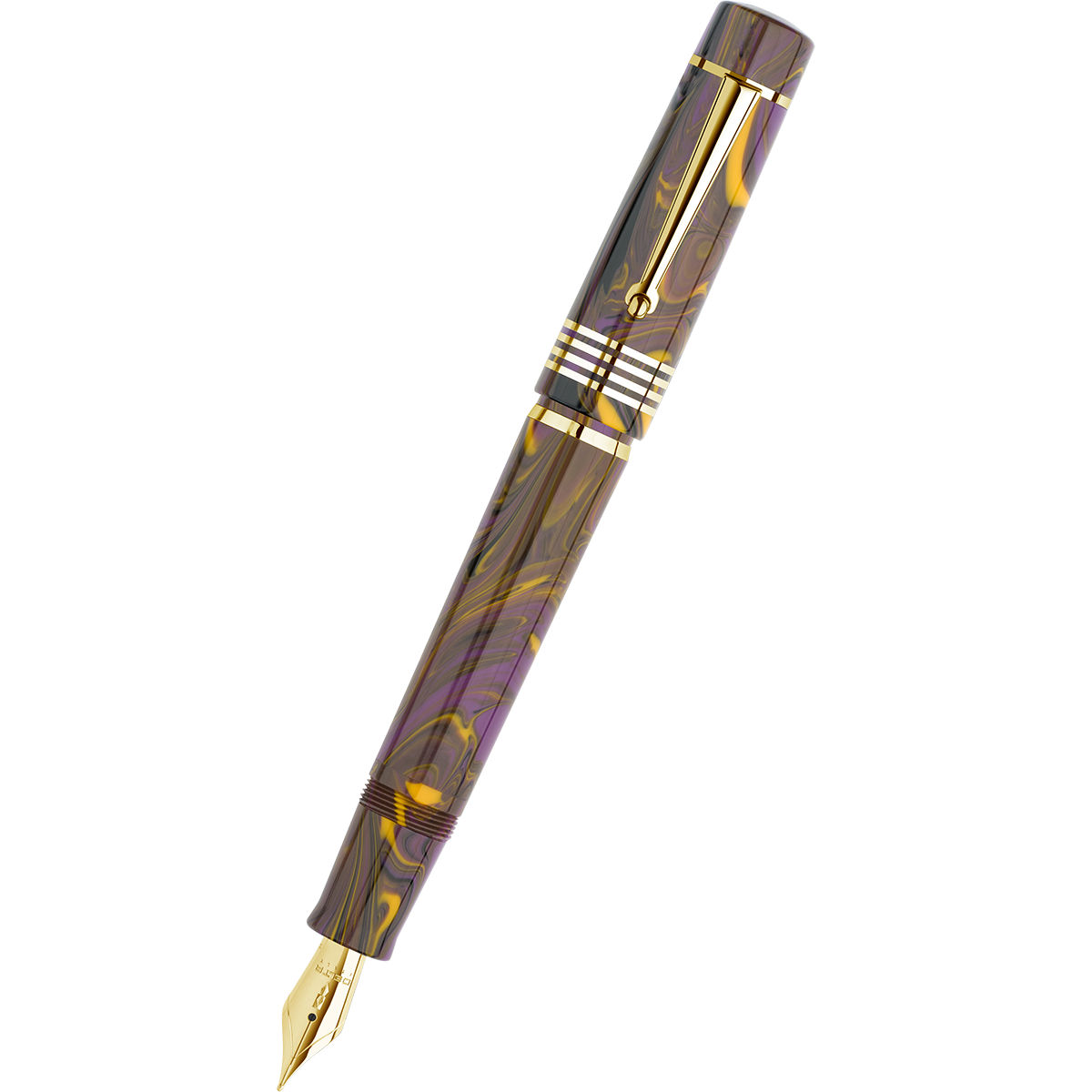 Delta Neo Gallery Fountain Pen - Iris - Gold Trim (Numbered Edition)-Pen Boutique Ltd