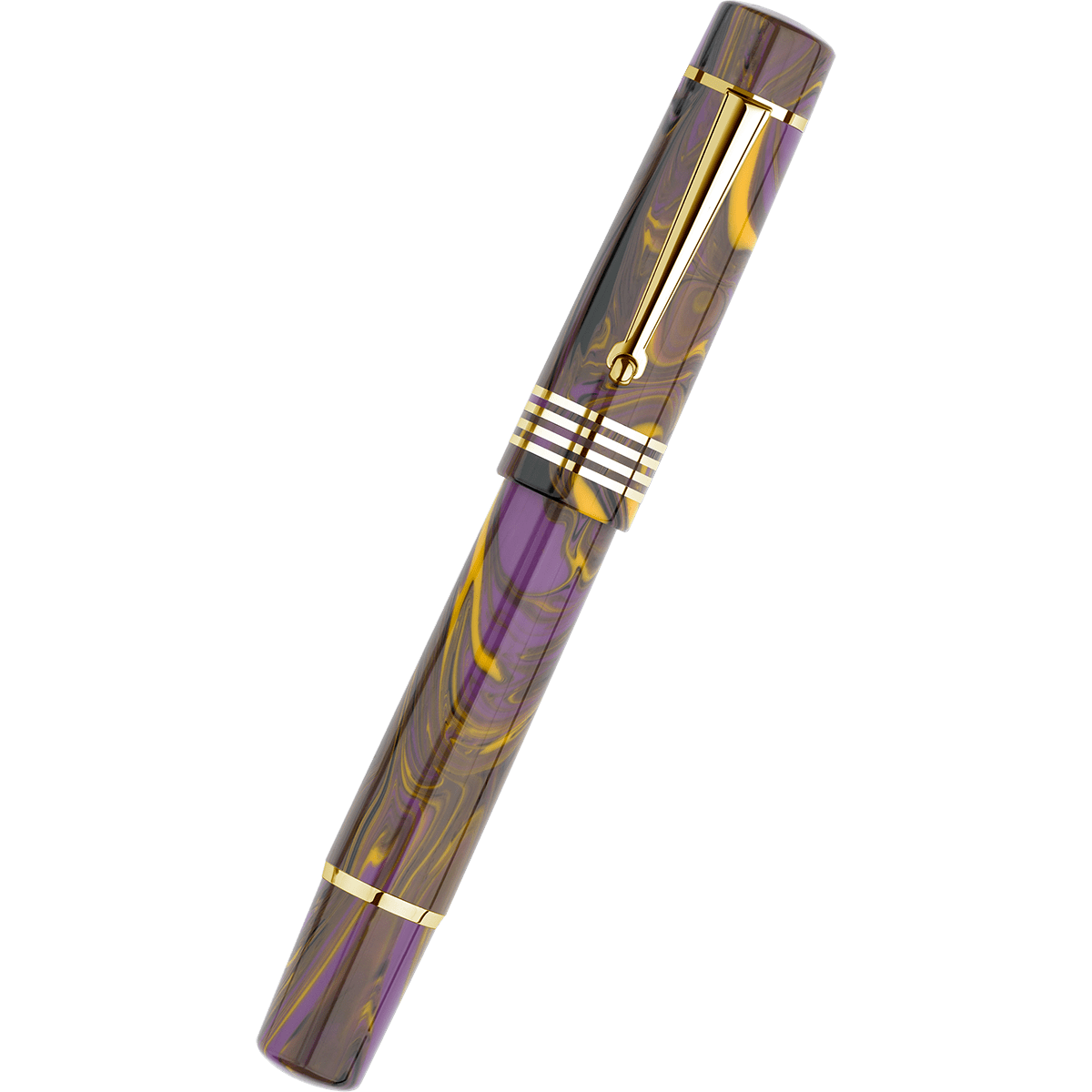 Delta Neo Gallery Rollerball Pen - Iris - Gold Trim (Numbered Edition) - Pen Boutique Ltd
