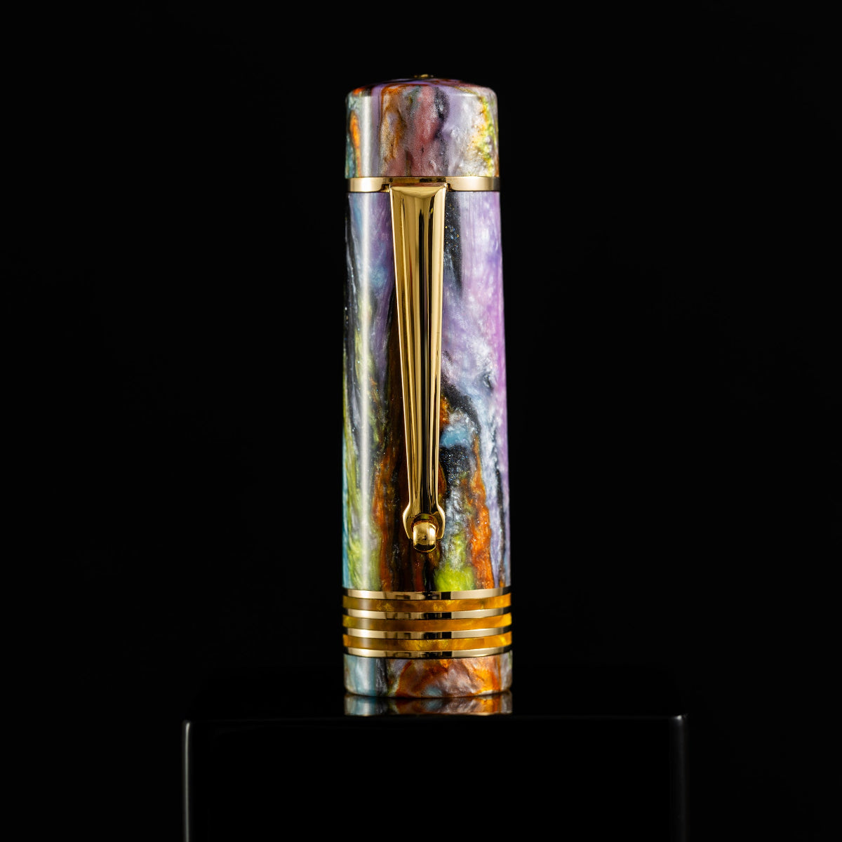 Delta Limited Edition Fountain Pen - DV Original - Orange Primary Manipulation 4.5 - Palladium Trim (Mid-Size)-Pen Boutique Ltd