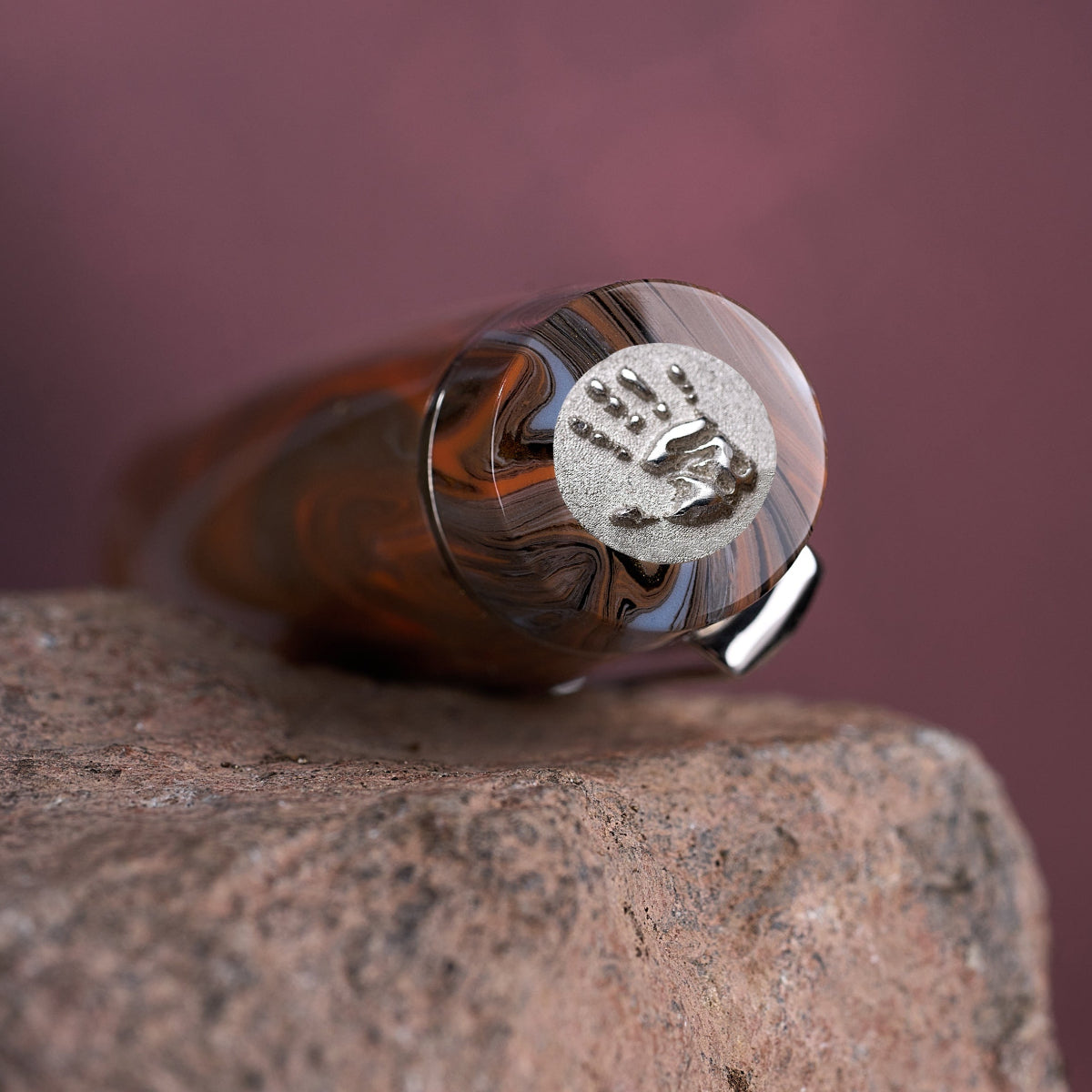 Delta Signs of the Time Fountain Pen - The Birth of Artistic Expression Cave Painting - Palladium Trim (Numbered Edition)-Pen Boutique Ltd