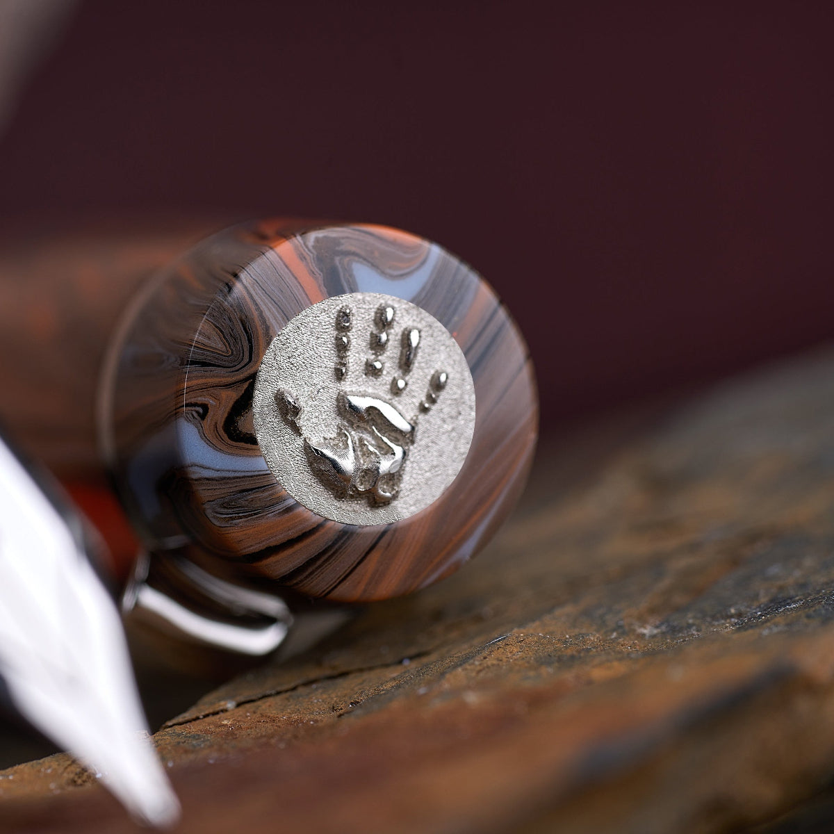 Delta Signs of the Time Fountain Pen - The Birth of Artistic Expression Cave Painting - Palladium Trim (Numbered Edition)-Pen Boutique Ltd