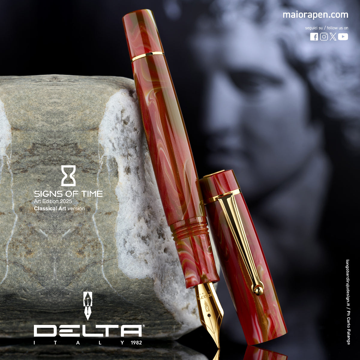 Delta Signs of the Time Fountain Pen - The Eternal Balance of Beauty Classical Art - Gold Trim (Numbered Edition)-Pen Boutique Ltd