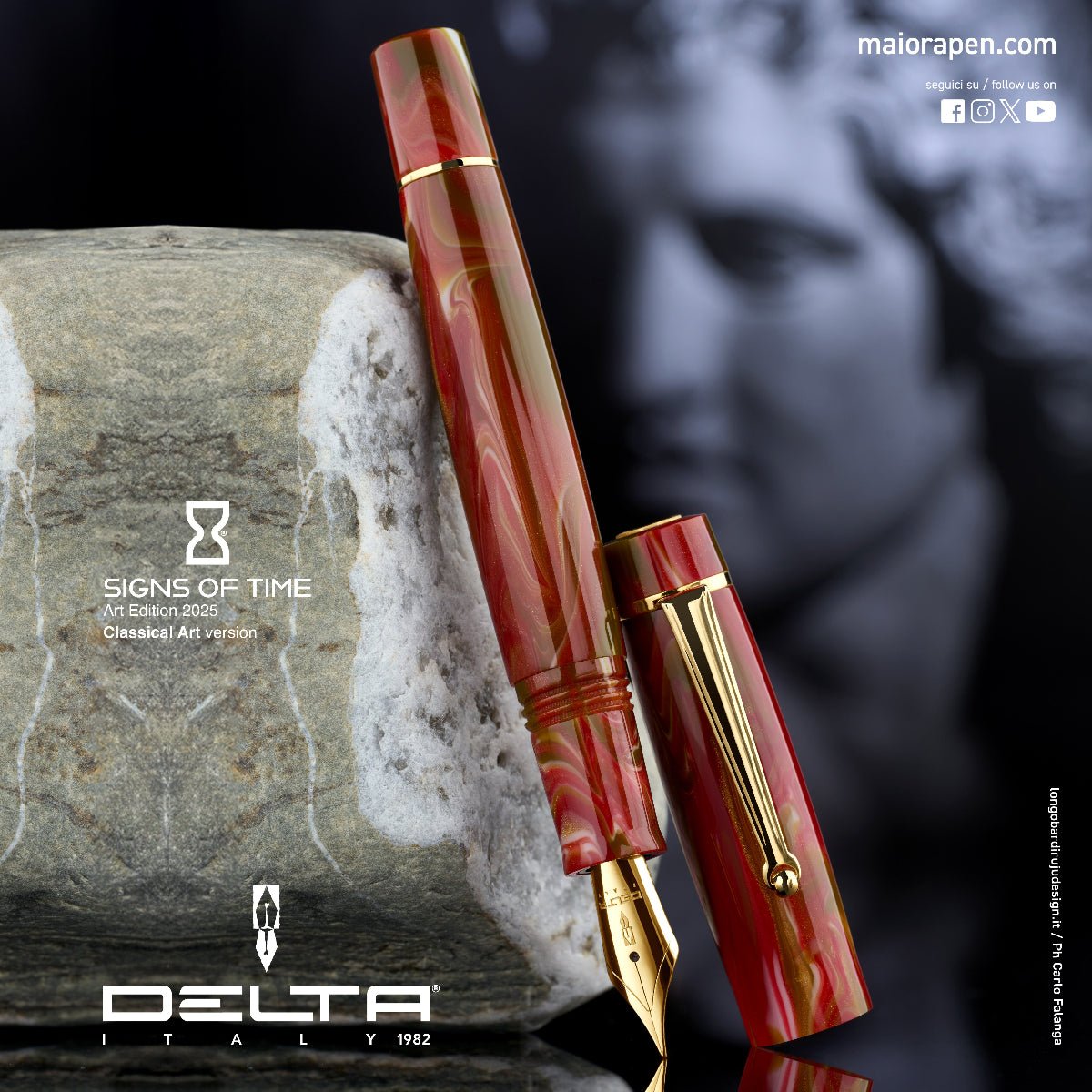 Delta Signs of the Time Fountain Pen - The Eternal Balance of Beauty Classical Art - Gold Trim (Numbered Edition) - Pen Boutique Ltd
