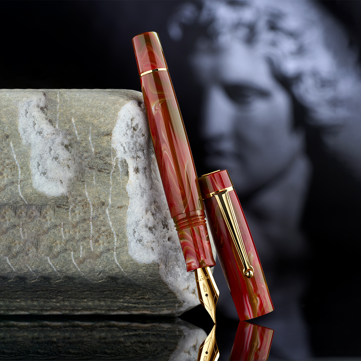 Delta Signs of the Time Fountain Pen - The Eternal Balance of Beauty Classical Art - Gold Trim (Numbered Edition)-Pen Boutique Ltd