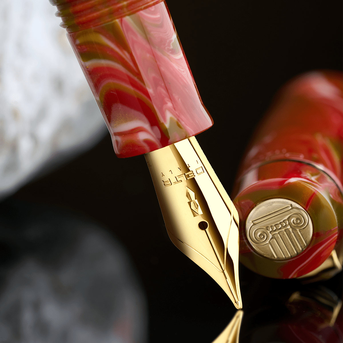 Delta Signs of the Time Fountain Pen - The Eternal Balance of Beauty Classical Art - Gold Trim (Numbered Edition) - Pen Boutique Ltd