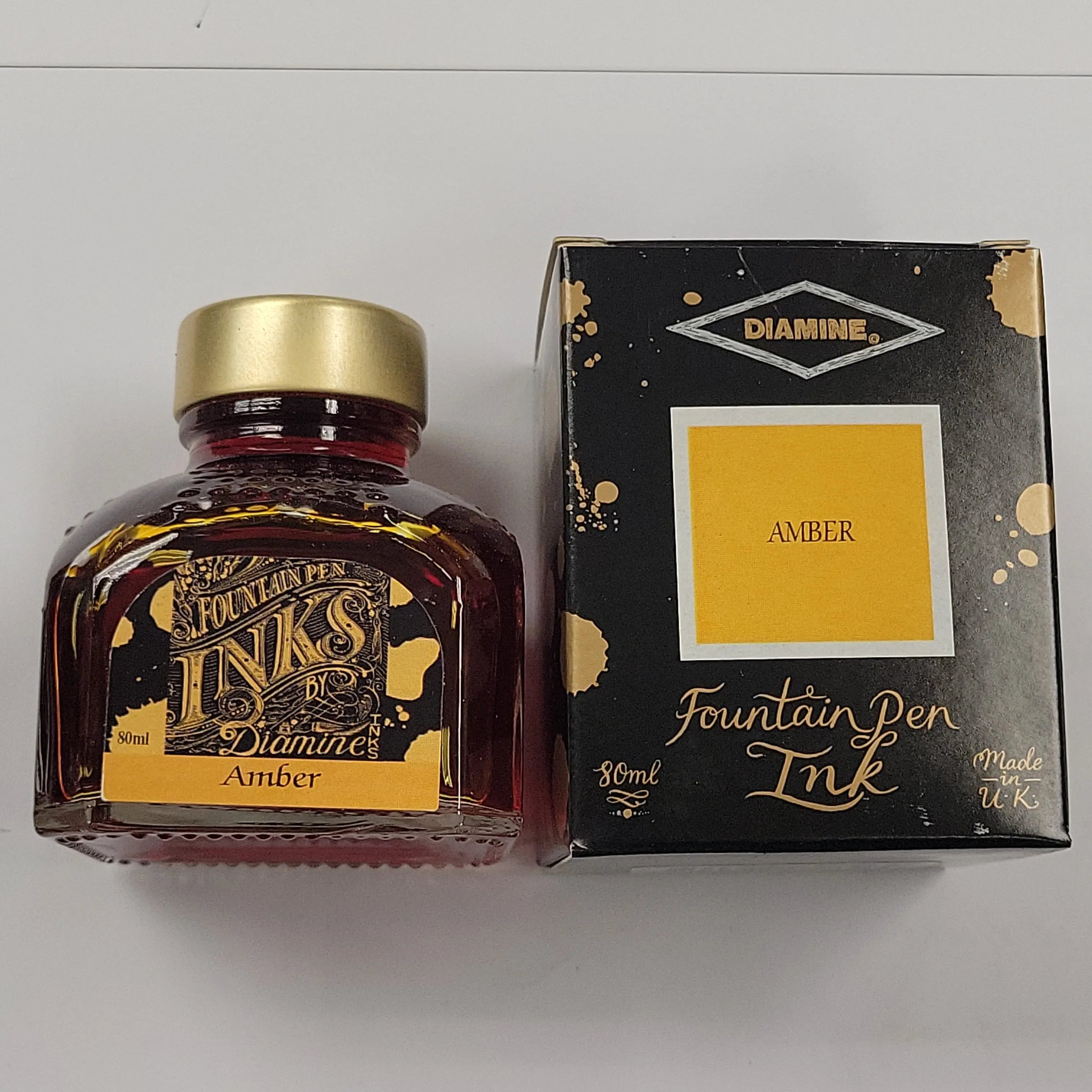 Diamine Amber Ink Bottle - 80 ml-Pen Boutique Ltd