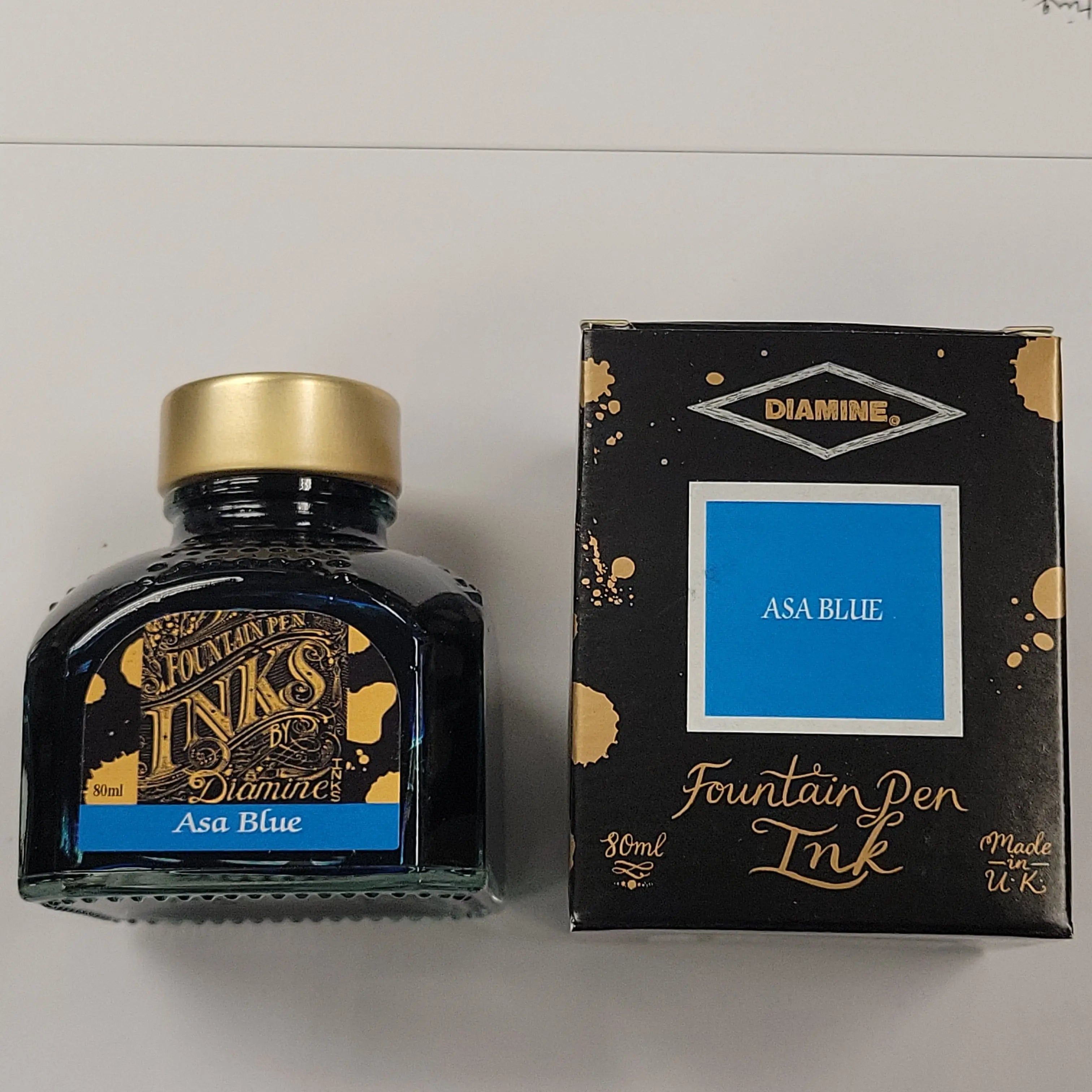 Diamine Asa Blue Ink Bottle - 80ml-Pen Boutique Ltd