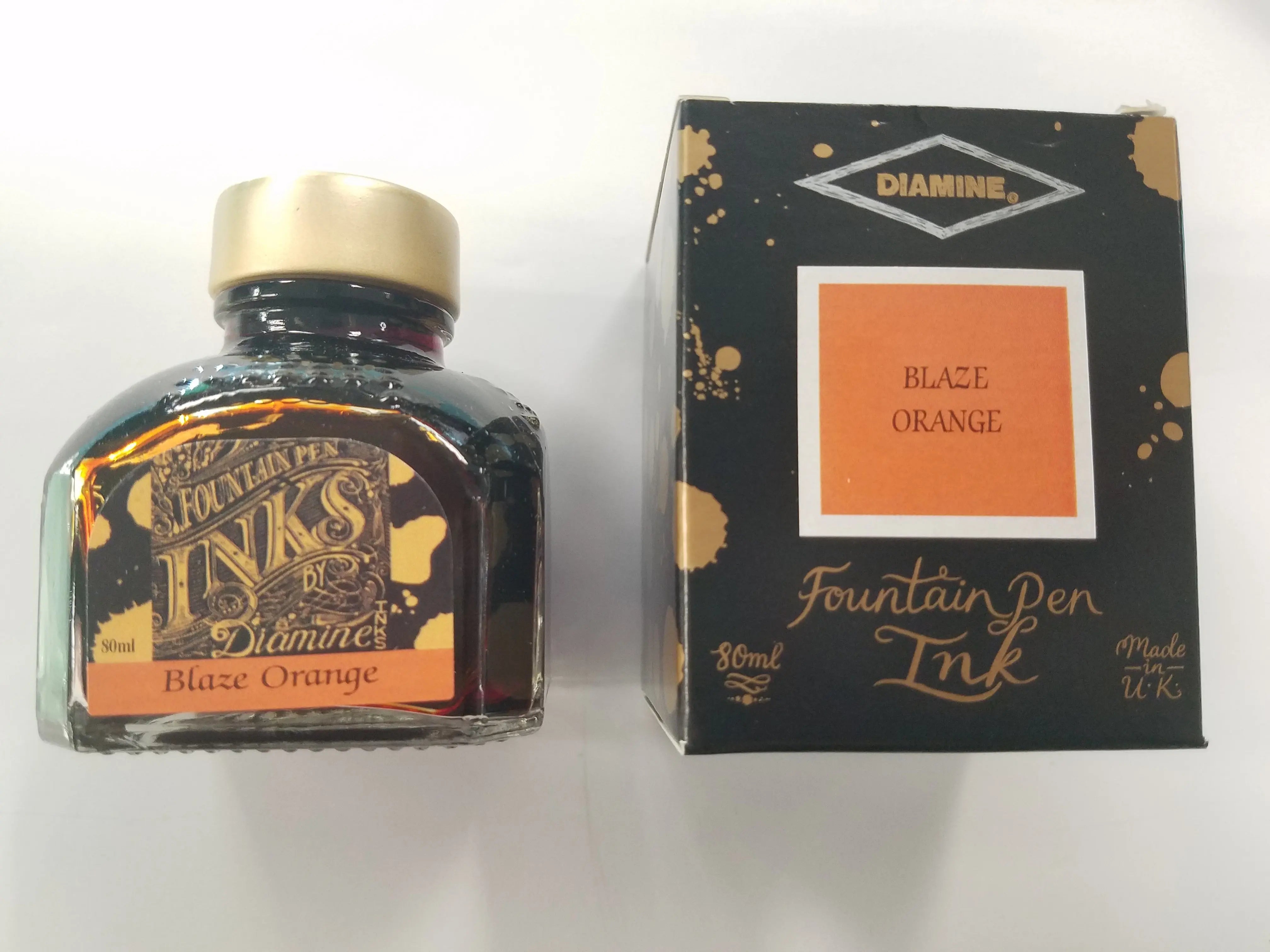 Diamine Blaze Orange Ink Bottle - 80 ml-Pen Boutique Ltd