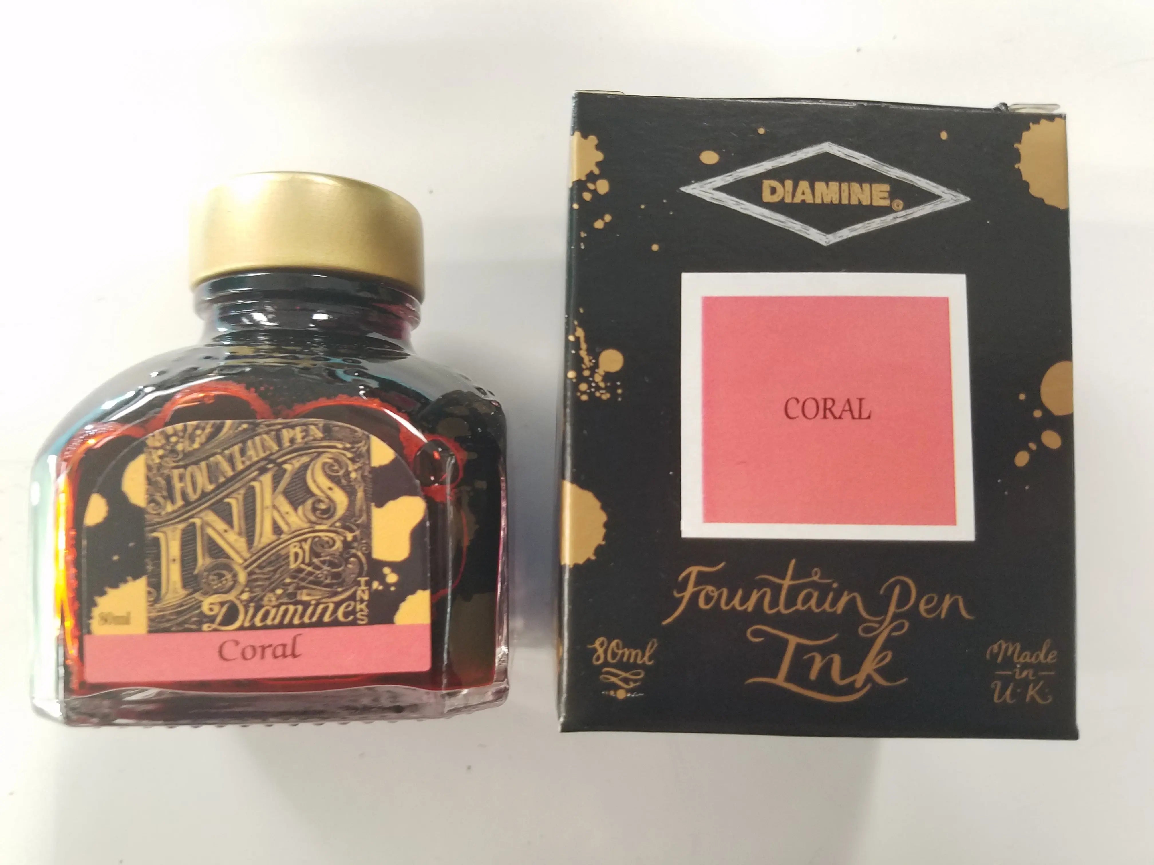 Diamine Coral Ink Bottle - 80 ml-Pen Boutique Ltd