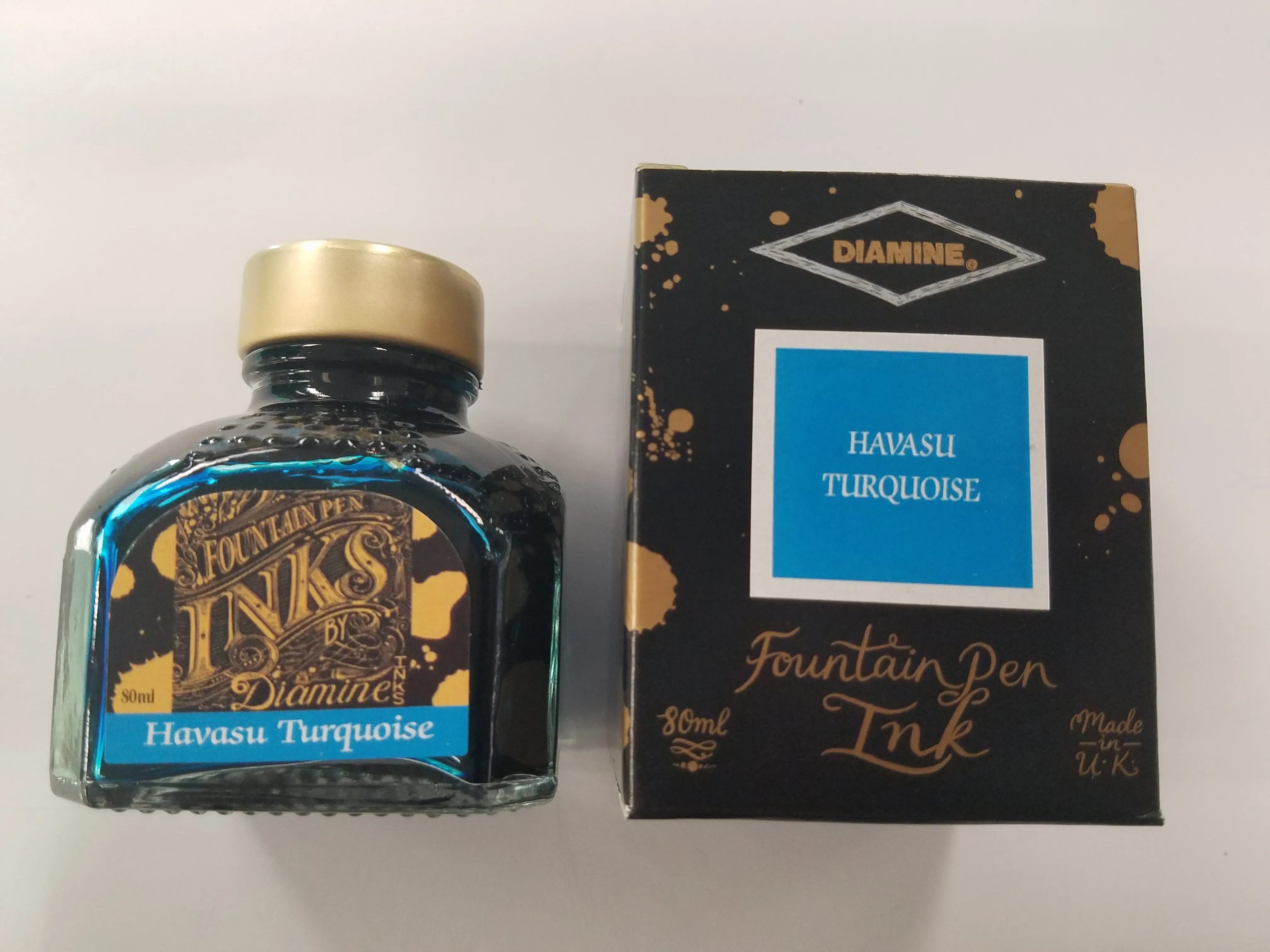 Diamine Havasu Turquoise Ink Bottle - 80ml-Pen Boutique Ltd