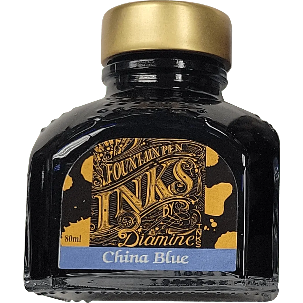 Diamine Ink Bottle - China Blue - 80 ml-Pen Boutique Ltd